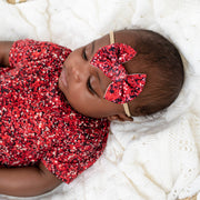 Ruby Shimmer | Baby Girl Nylon Bow