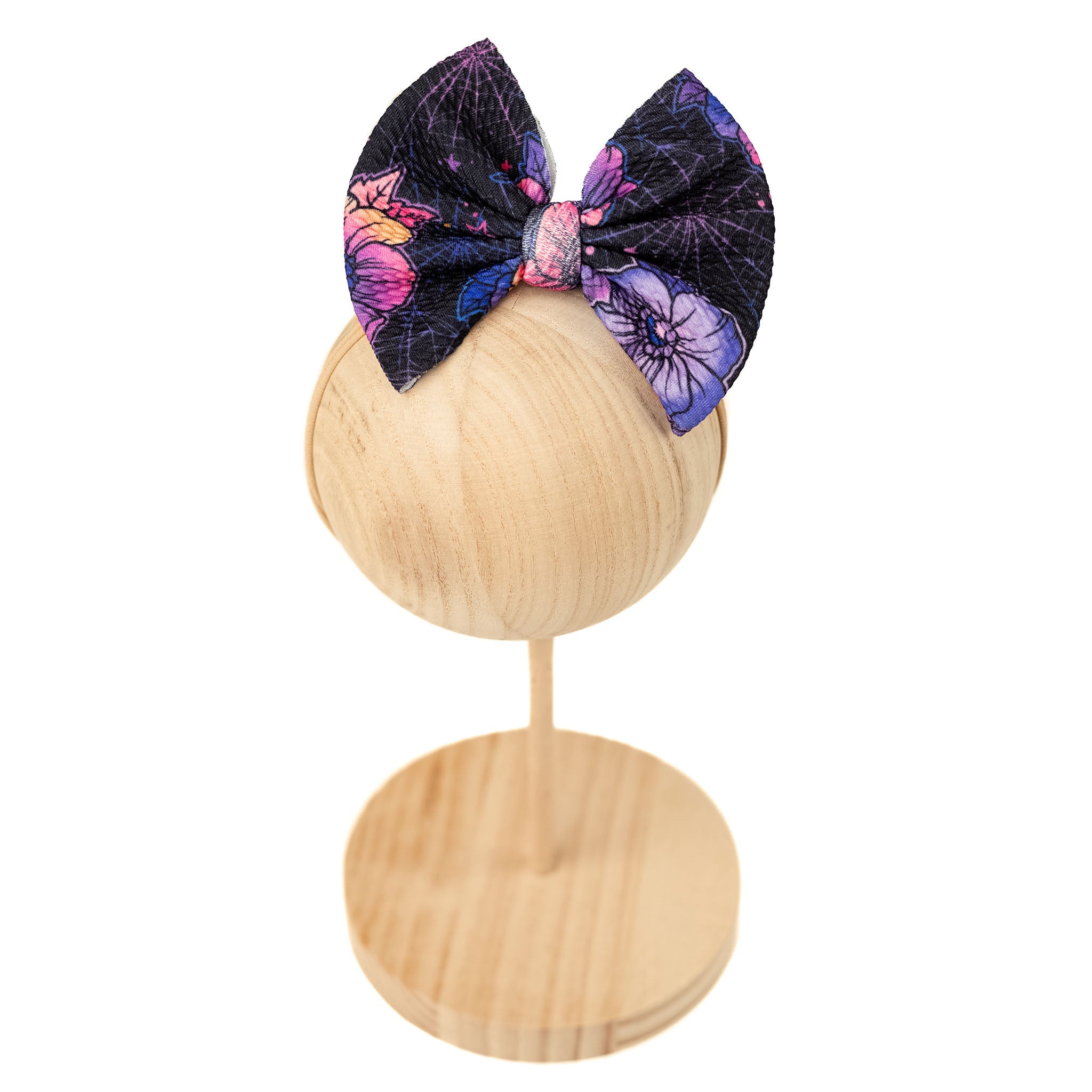 Halloween | Violet Webs | Toddler Girl Nylon Bow