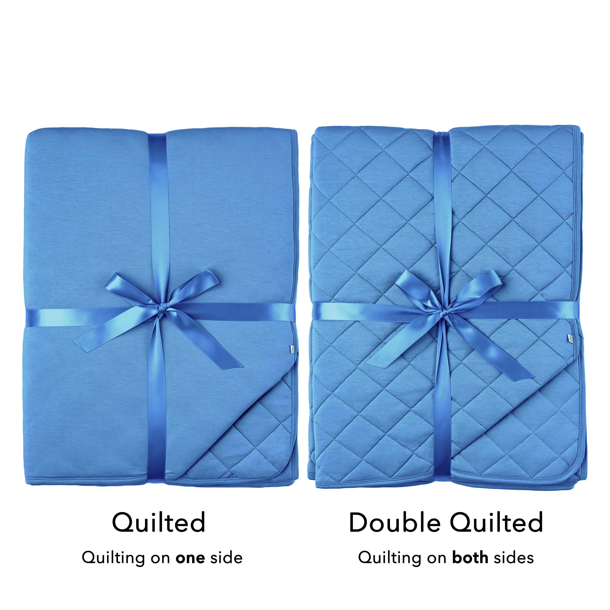 Steel Blue | Bamboo Double Quilted Adult Blanket