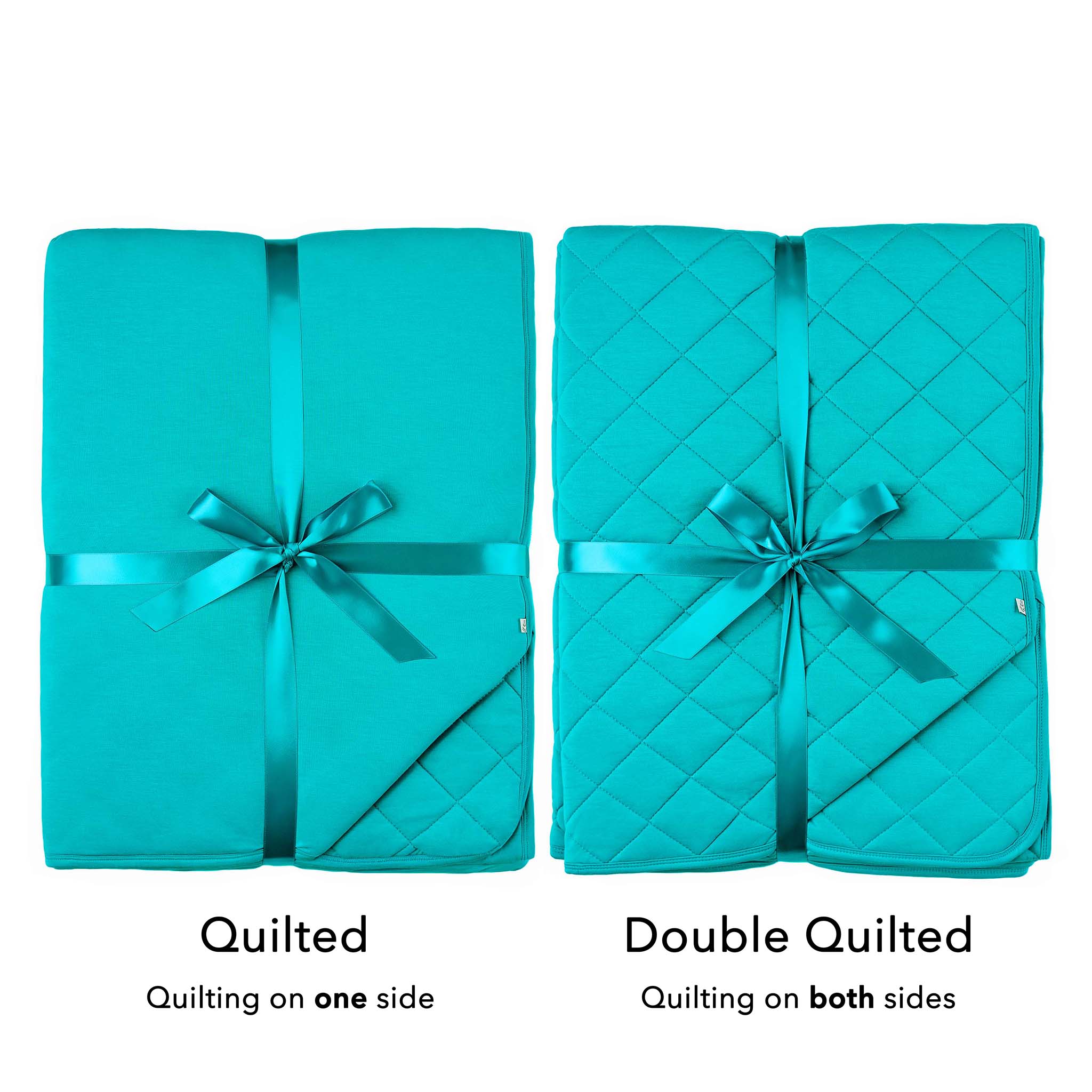 Turquoise | Bamboo Double Quilted Adult Blanket
