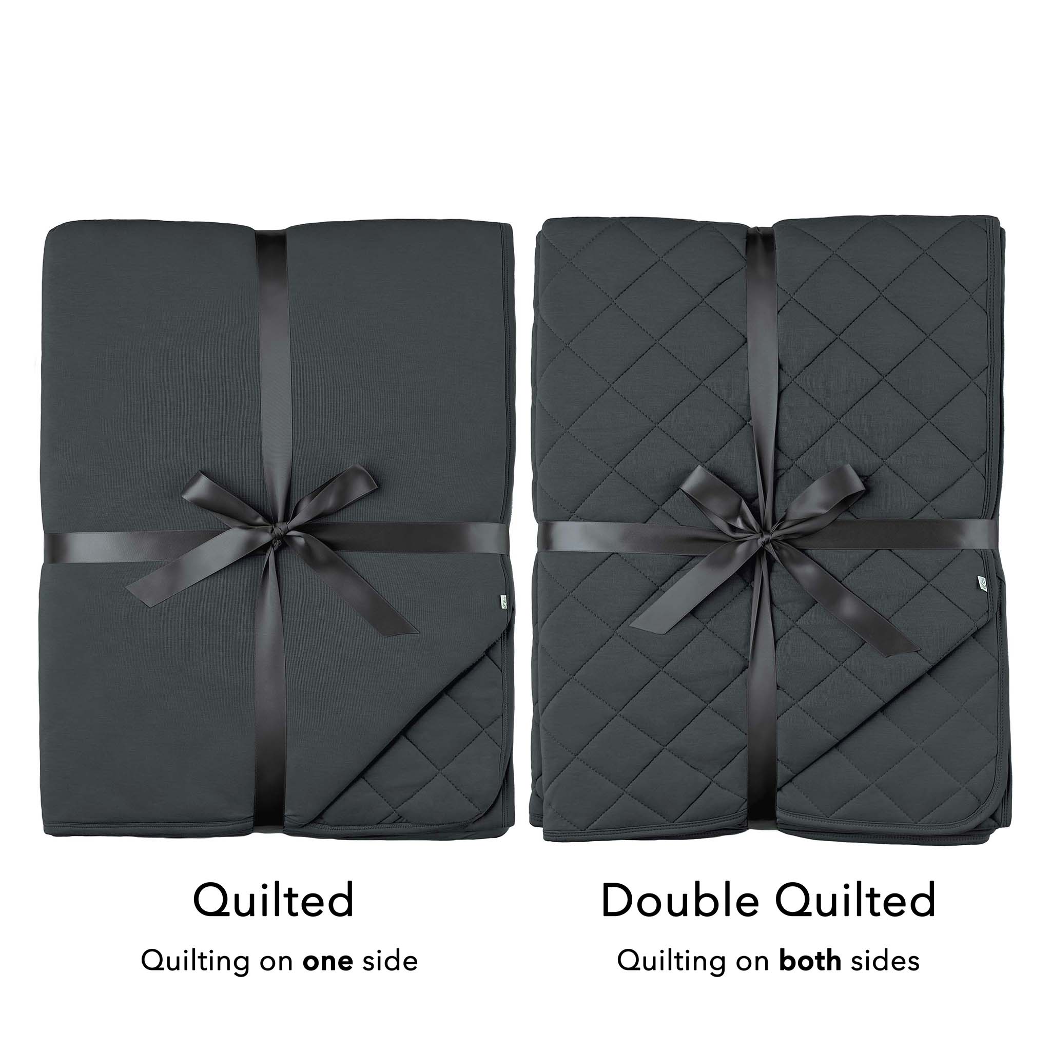 Charcoal | Bamboo Double Quilted Adult Blanket