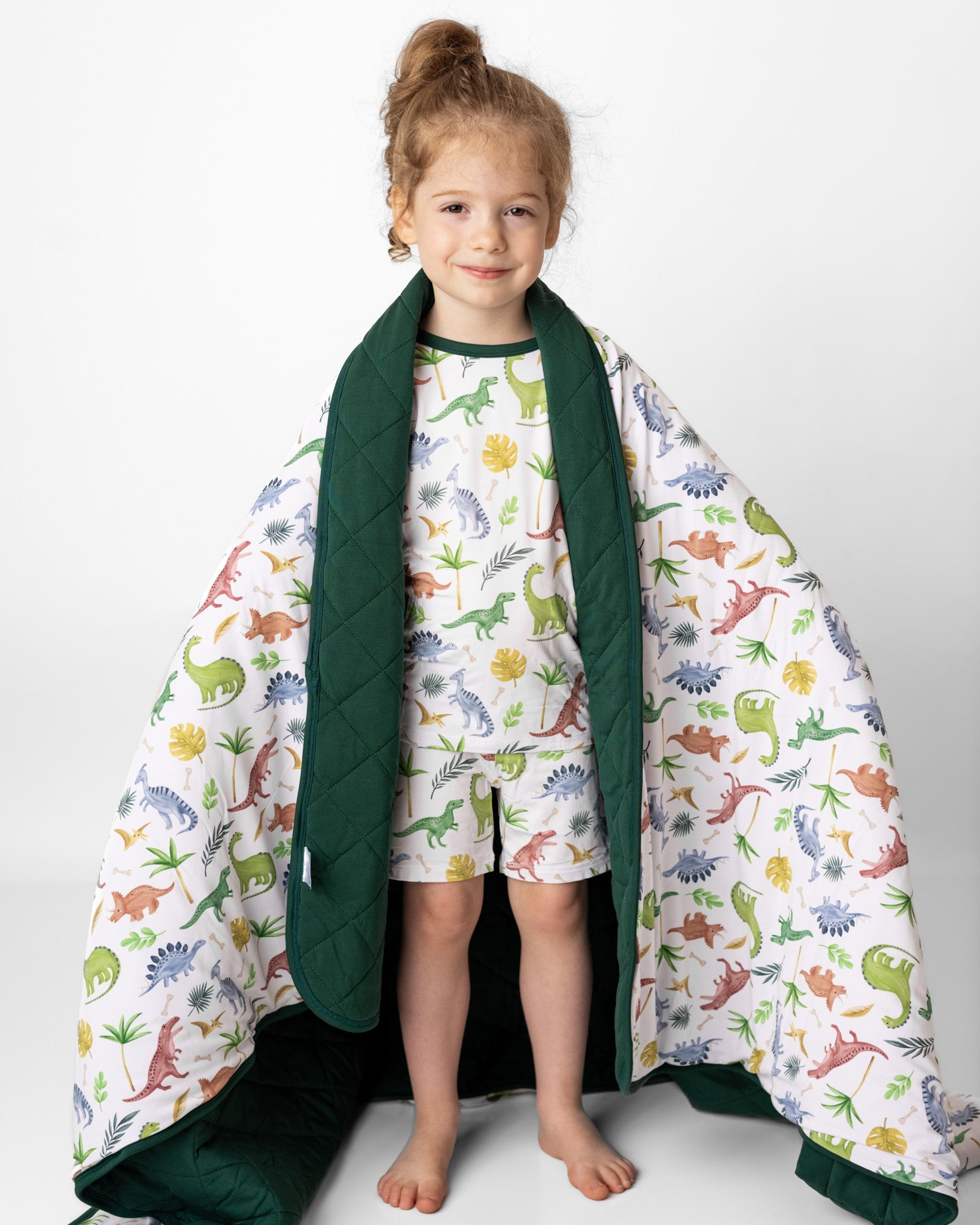 Dinosaur Land | Quilted Bamboo Toddler Blanket