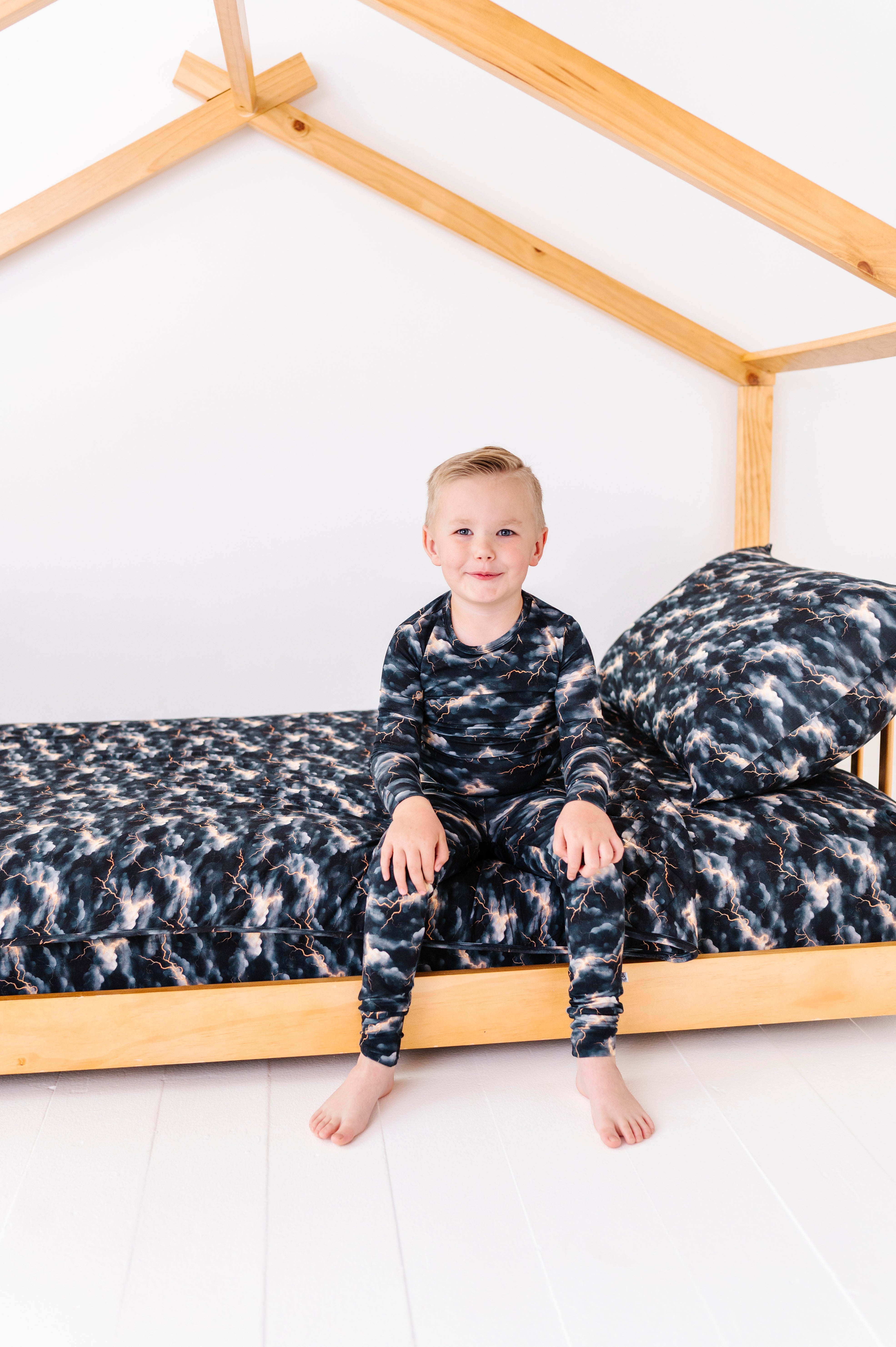 Stormy Clouds | Bamboo Double Layer Toddler Blanket