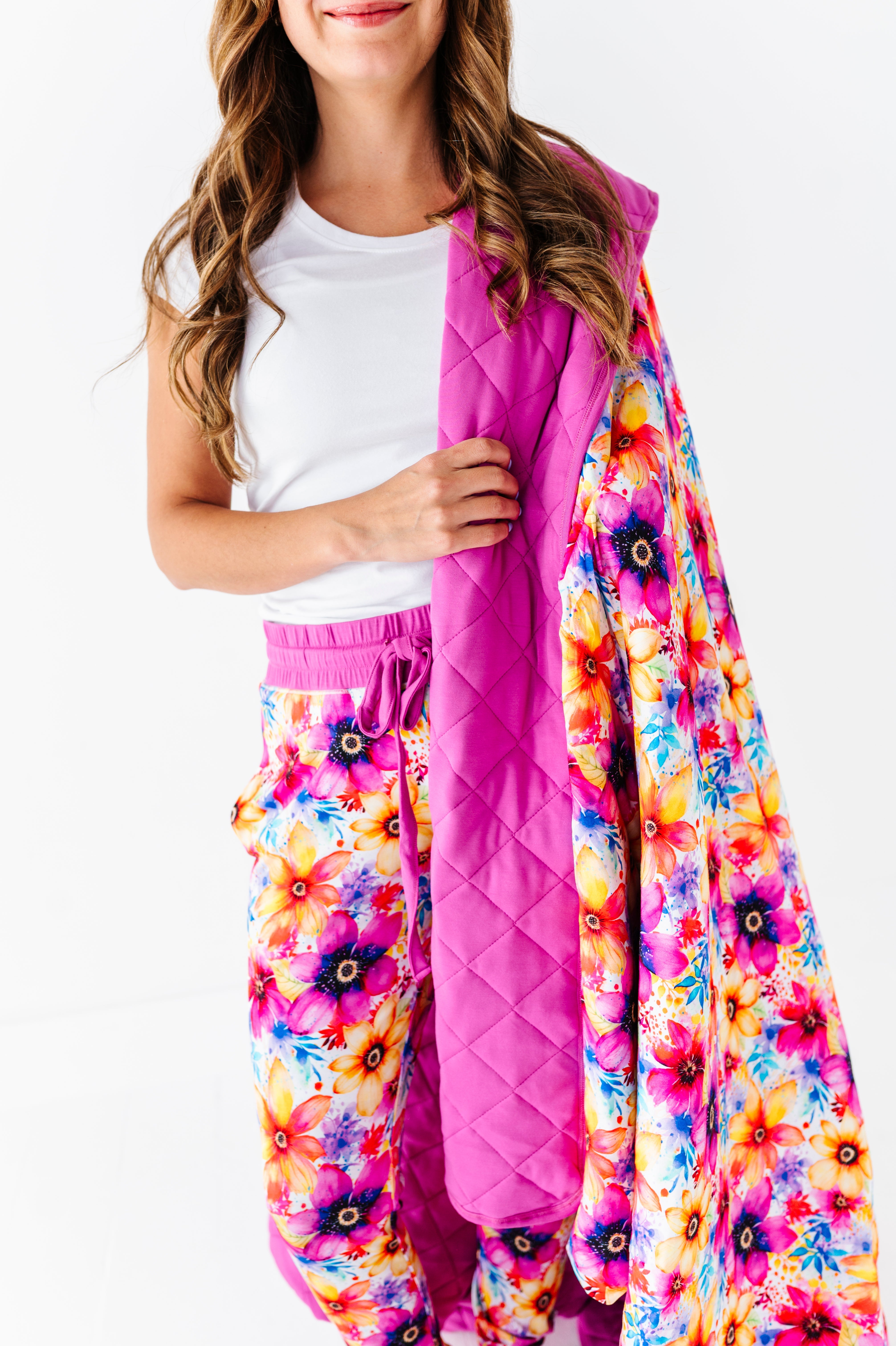 Painted Petals | Bamboo Quilted Adult Blanket