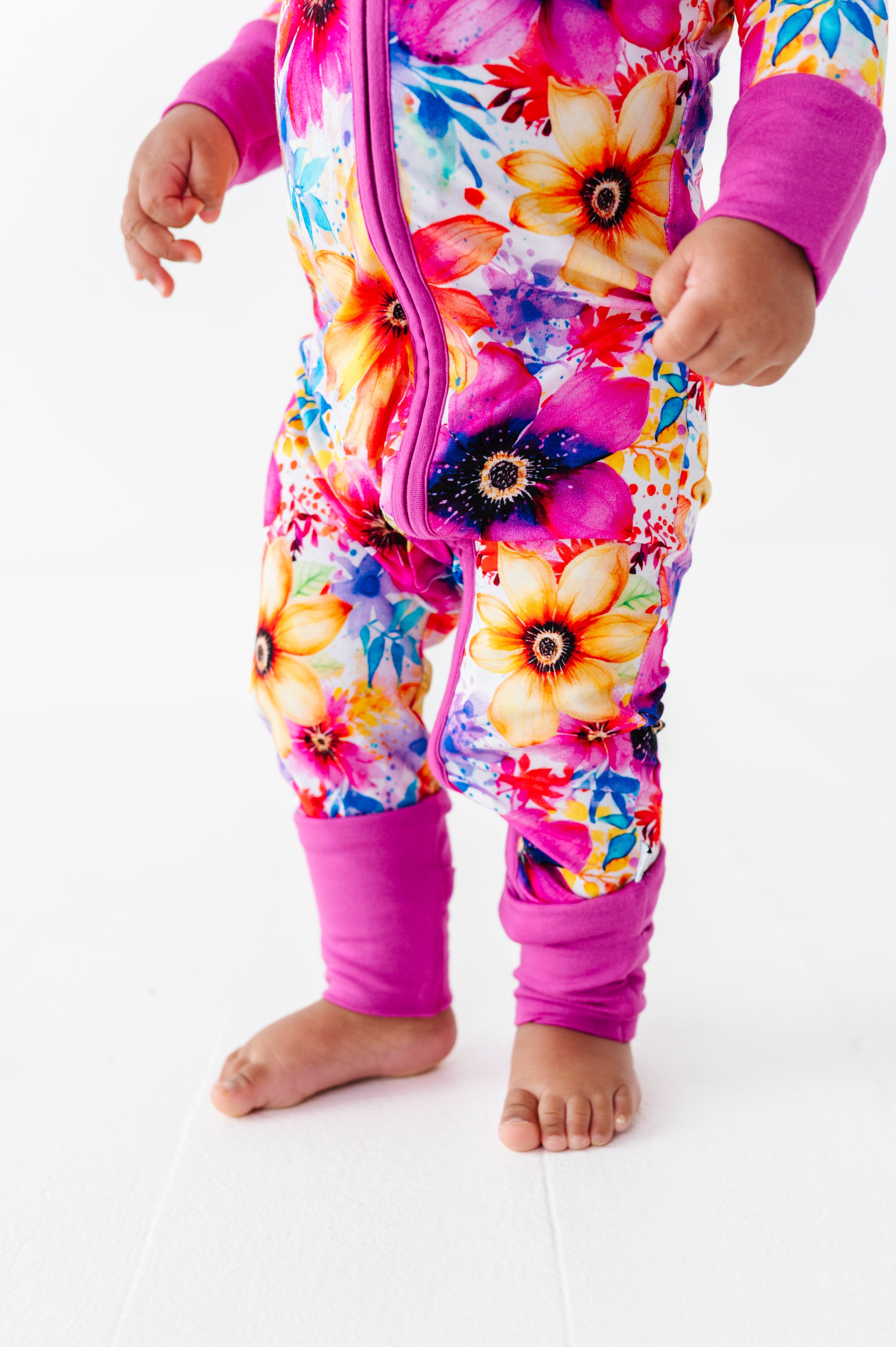 Painted Petals | Bamboo Zipper Pajamas
