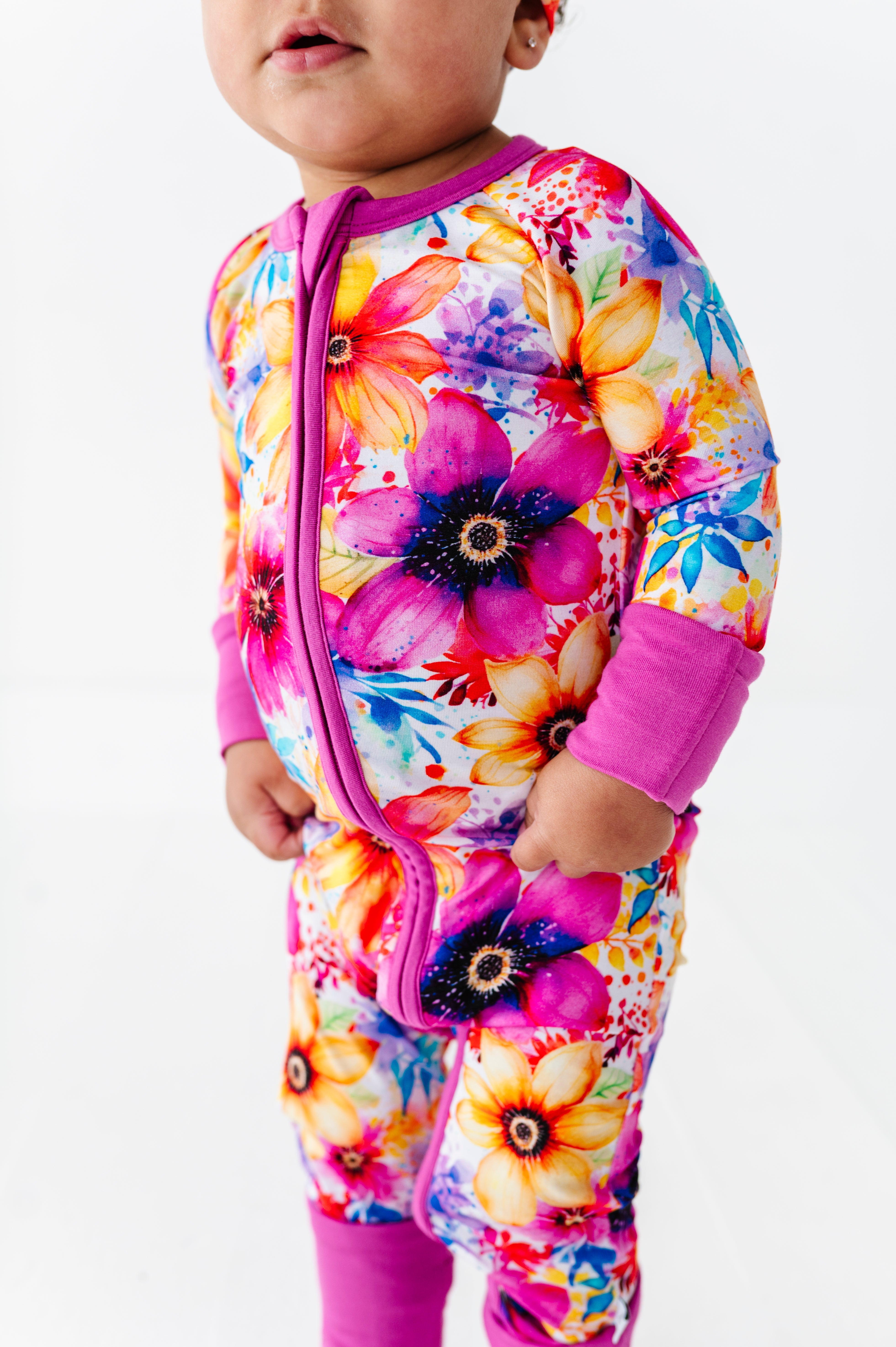 Painted Petals | Bamboo Zipper Pajamas