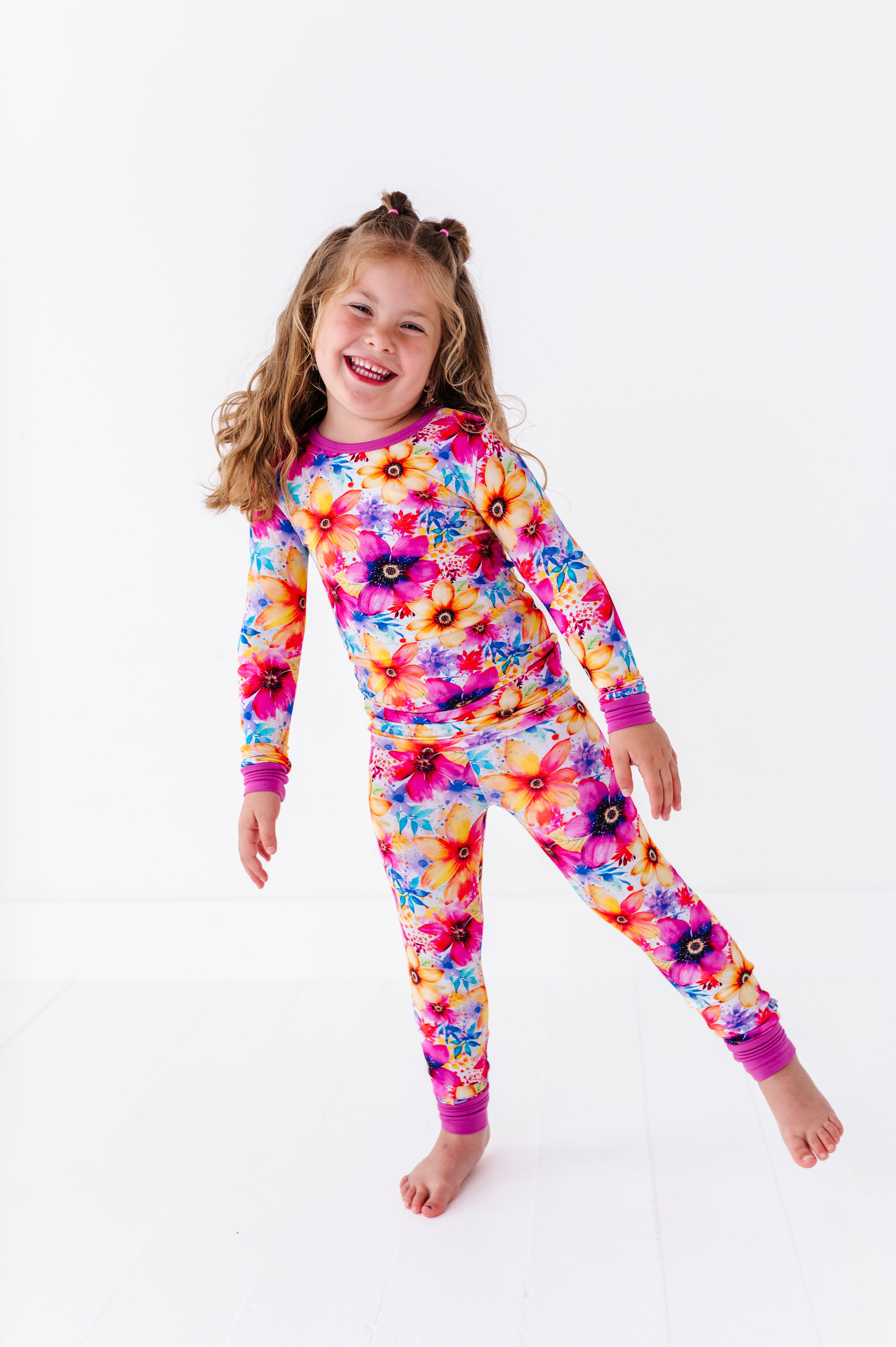 Painted Petals | Bamboo Two-piece Pajamas