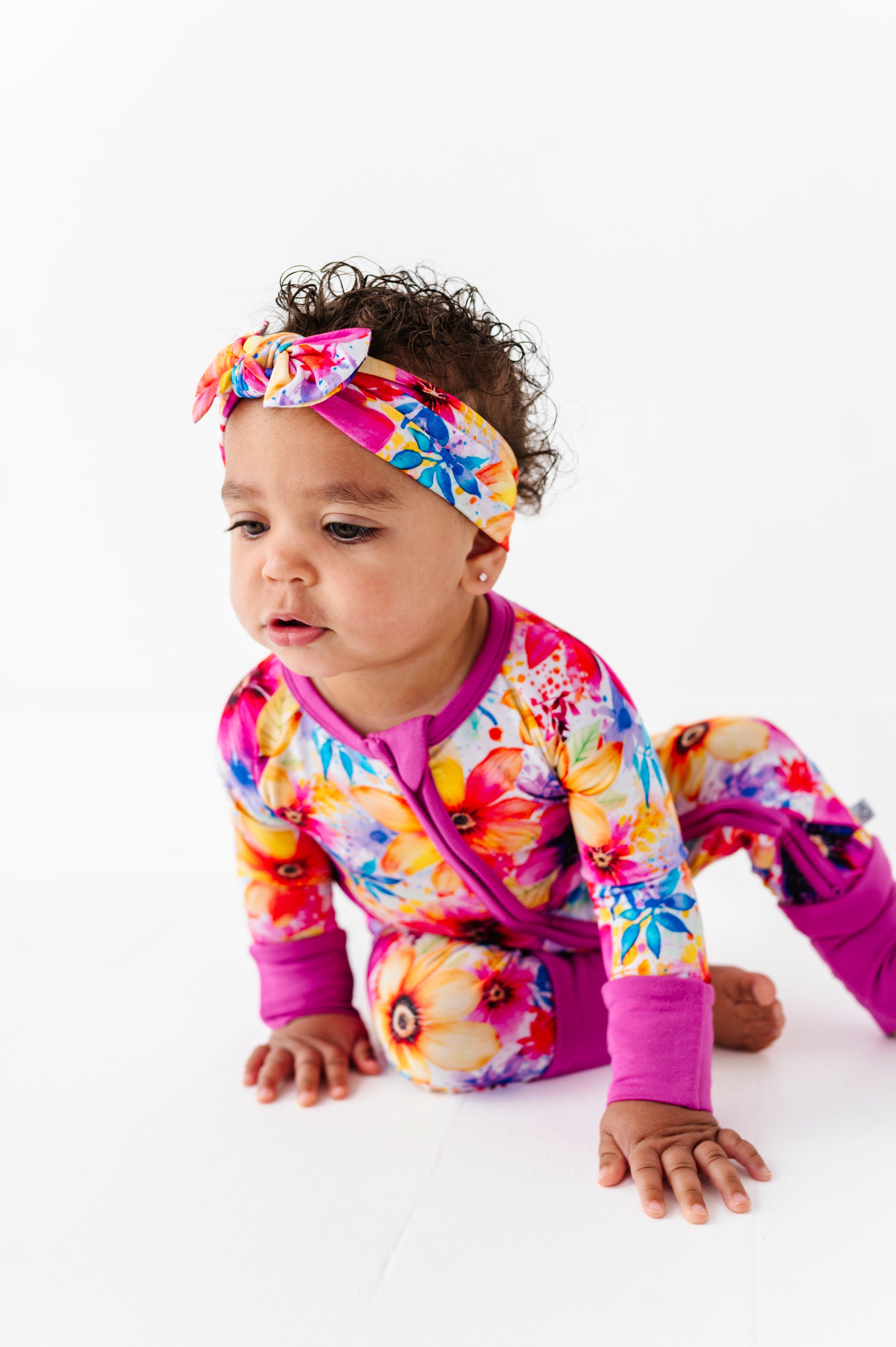 Painted Petals | Bamboo Headband Bow