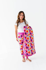 Painted Petals | Bamboo Double Layer Adult Blanket