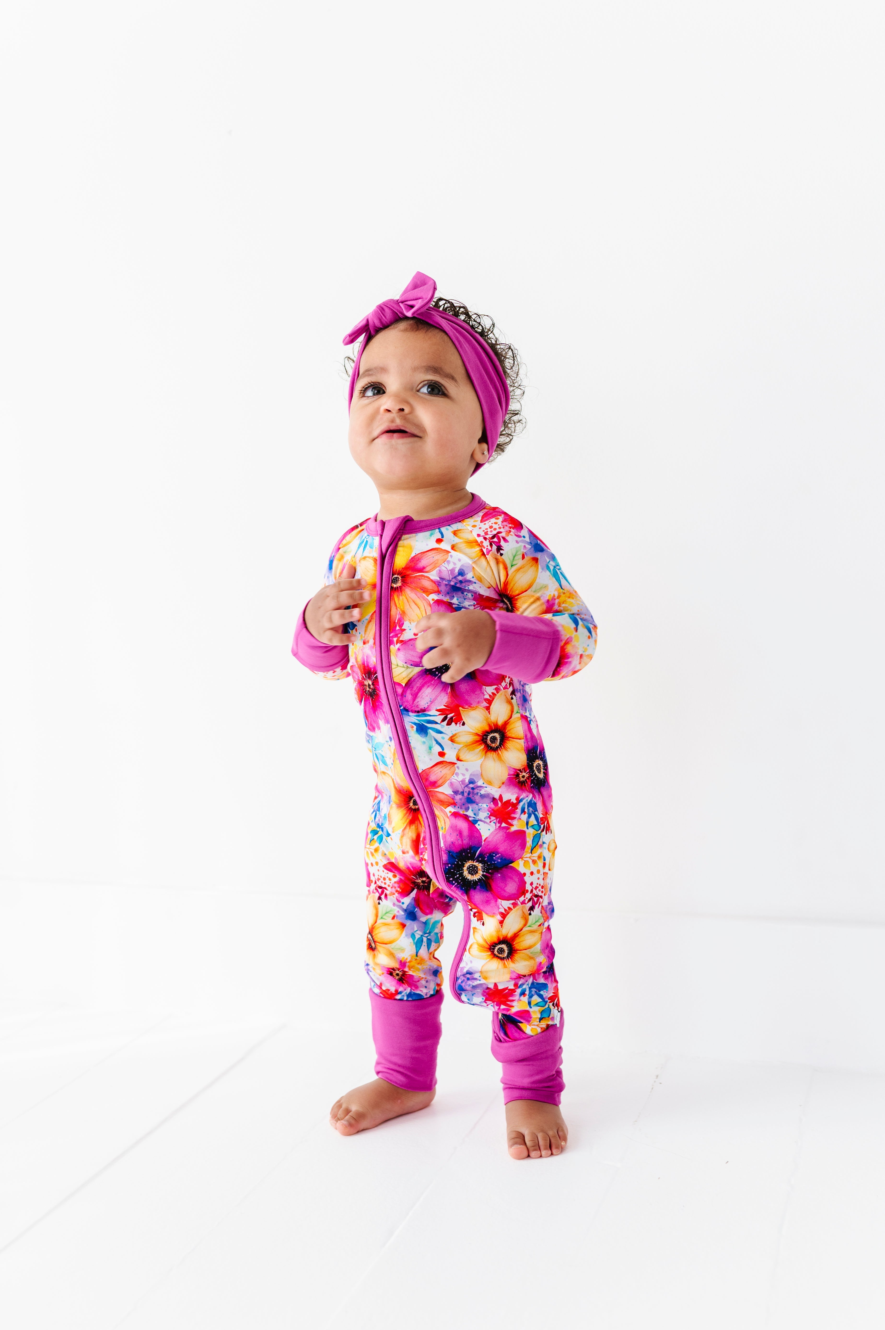 Painted Petals | Bamboo Zipper Pajamas