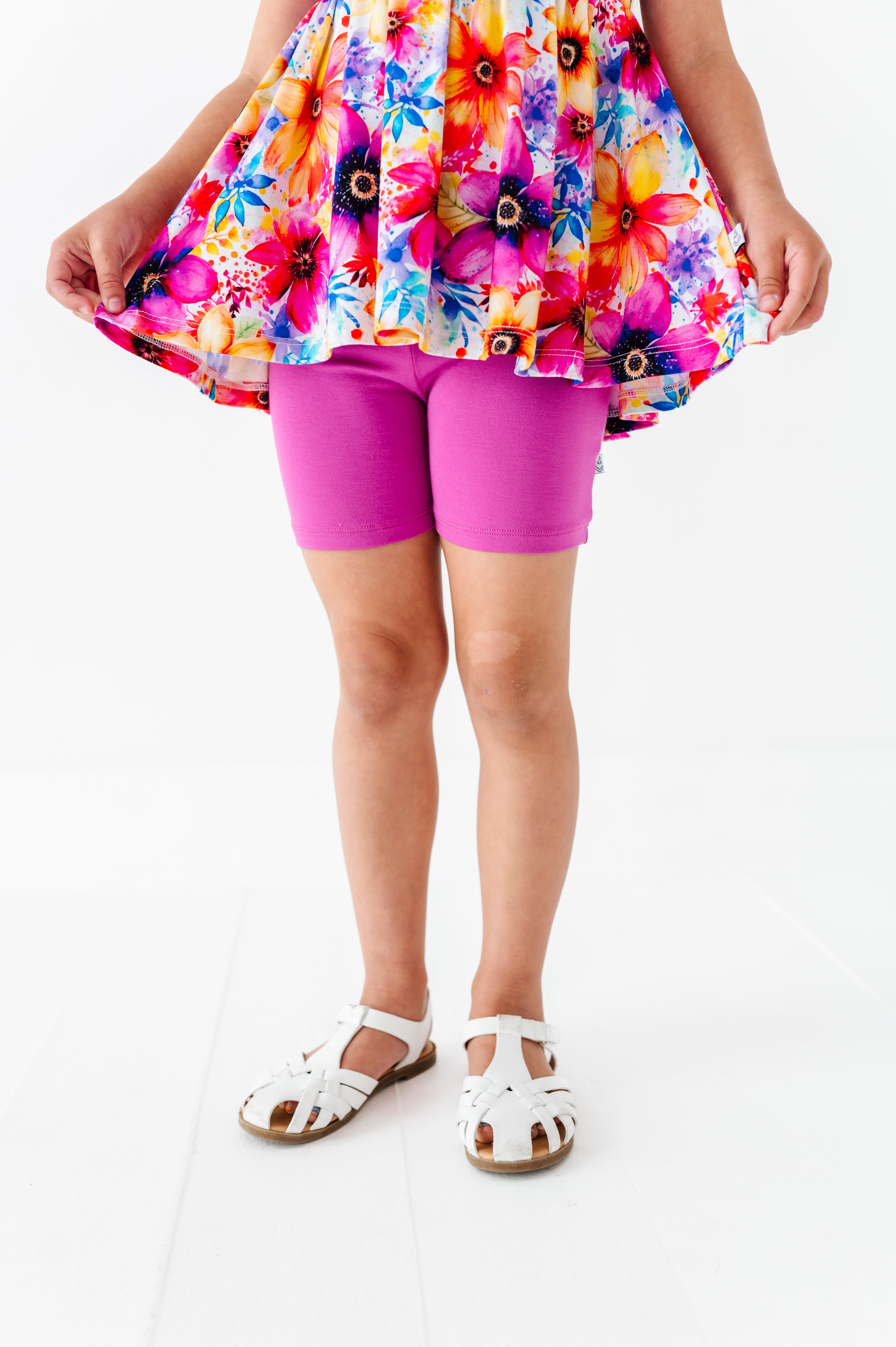Painted Petals | Bamboo Peplum & Shorts Set
