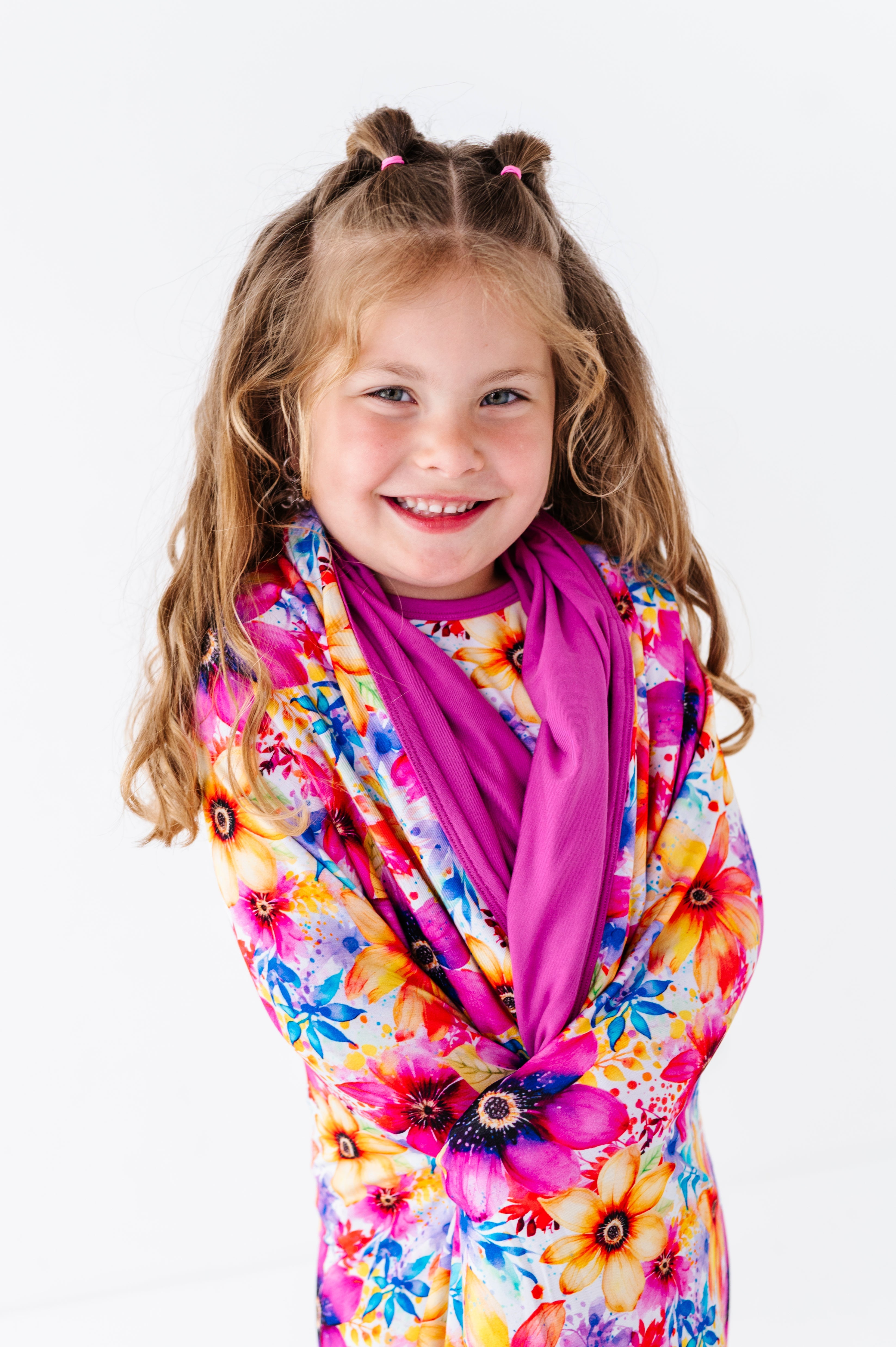 Painted Petals | Bamboo Double Layer Toddler Blanket