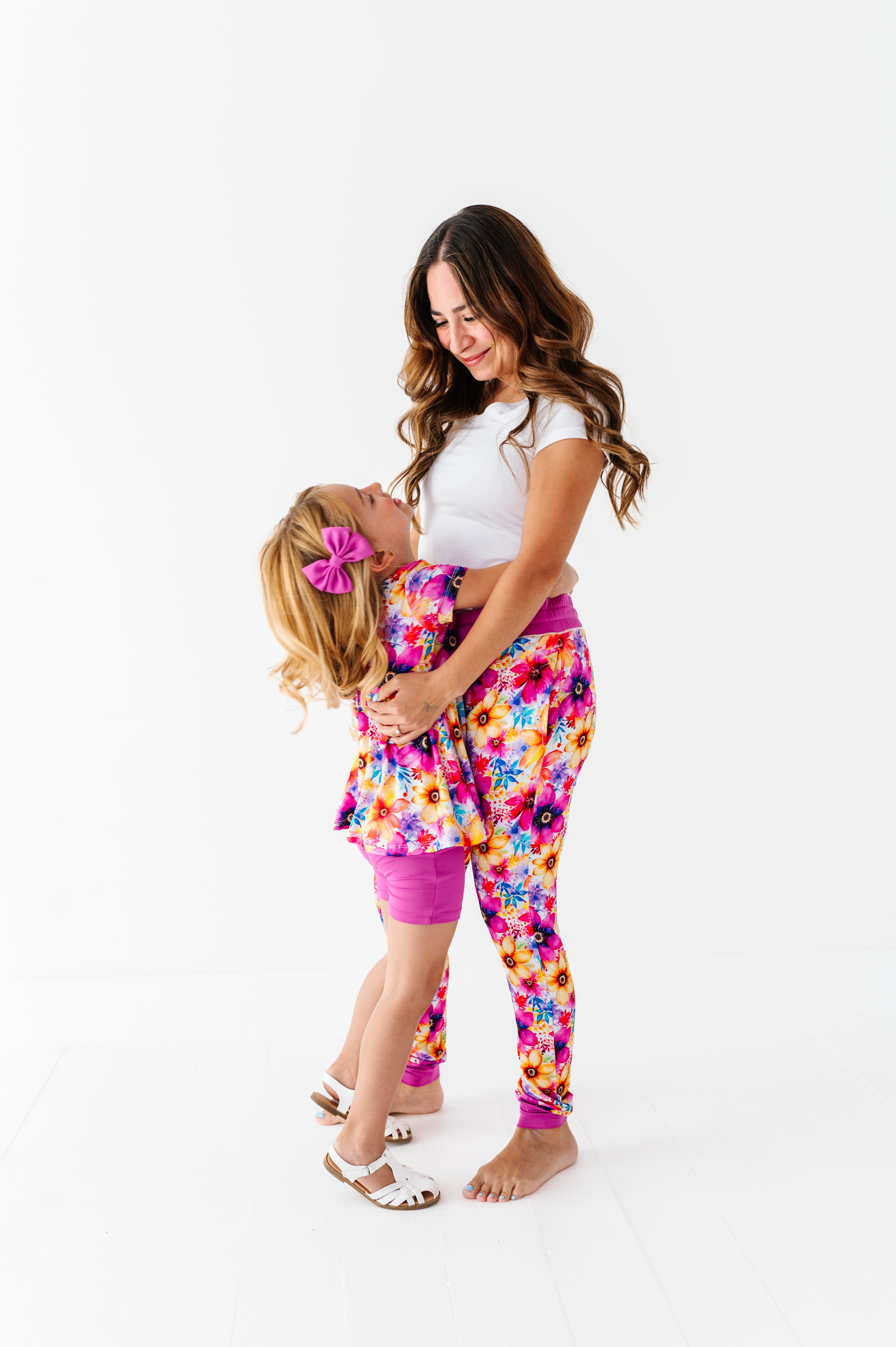 Painted Petals | Bamboo Peplum & Shorts Set