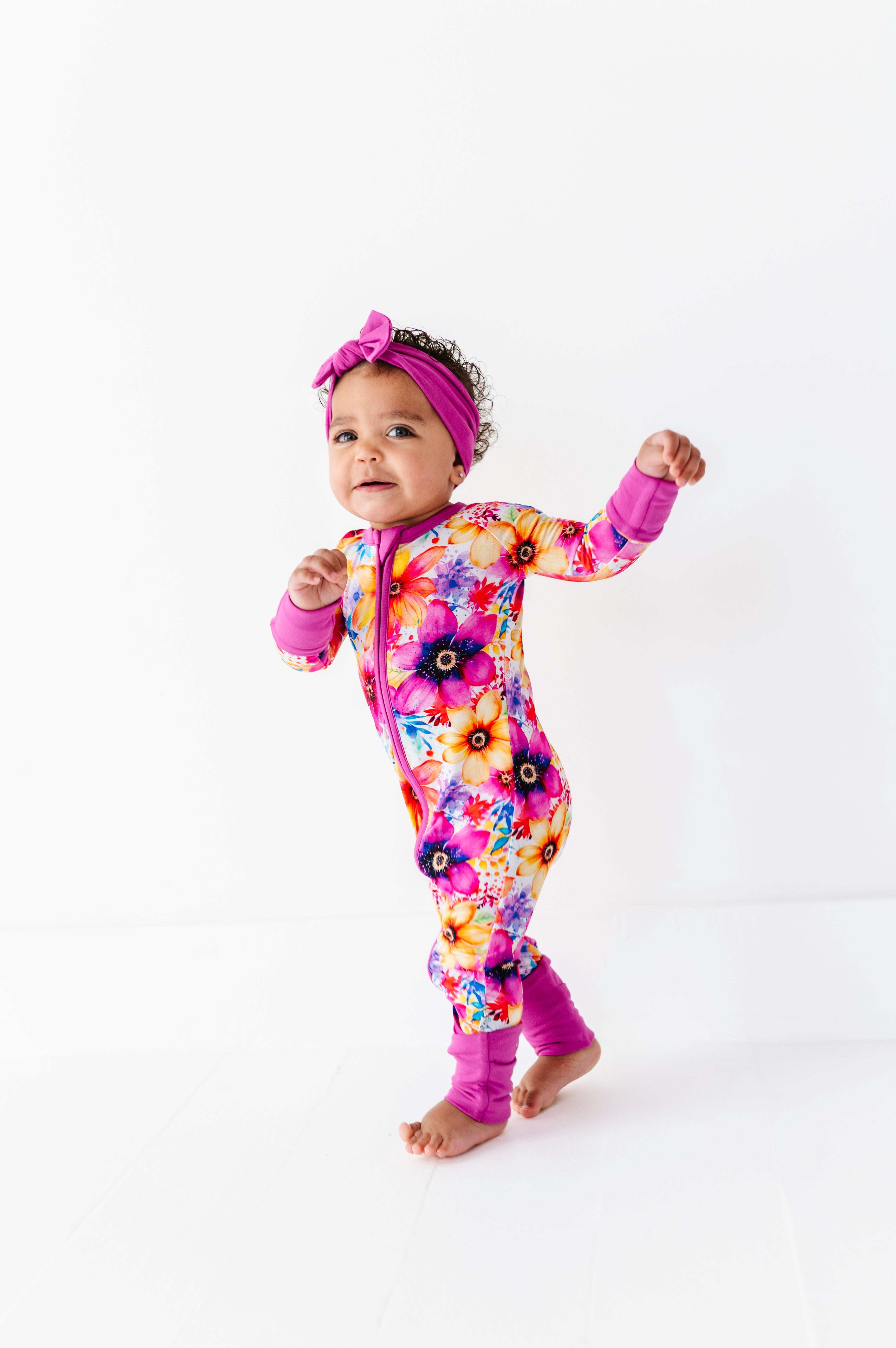 Painted Petals | Bamboo Zipper Pajamas