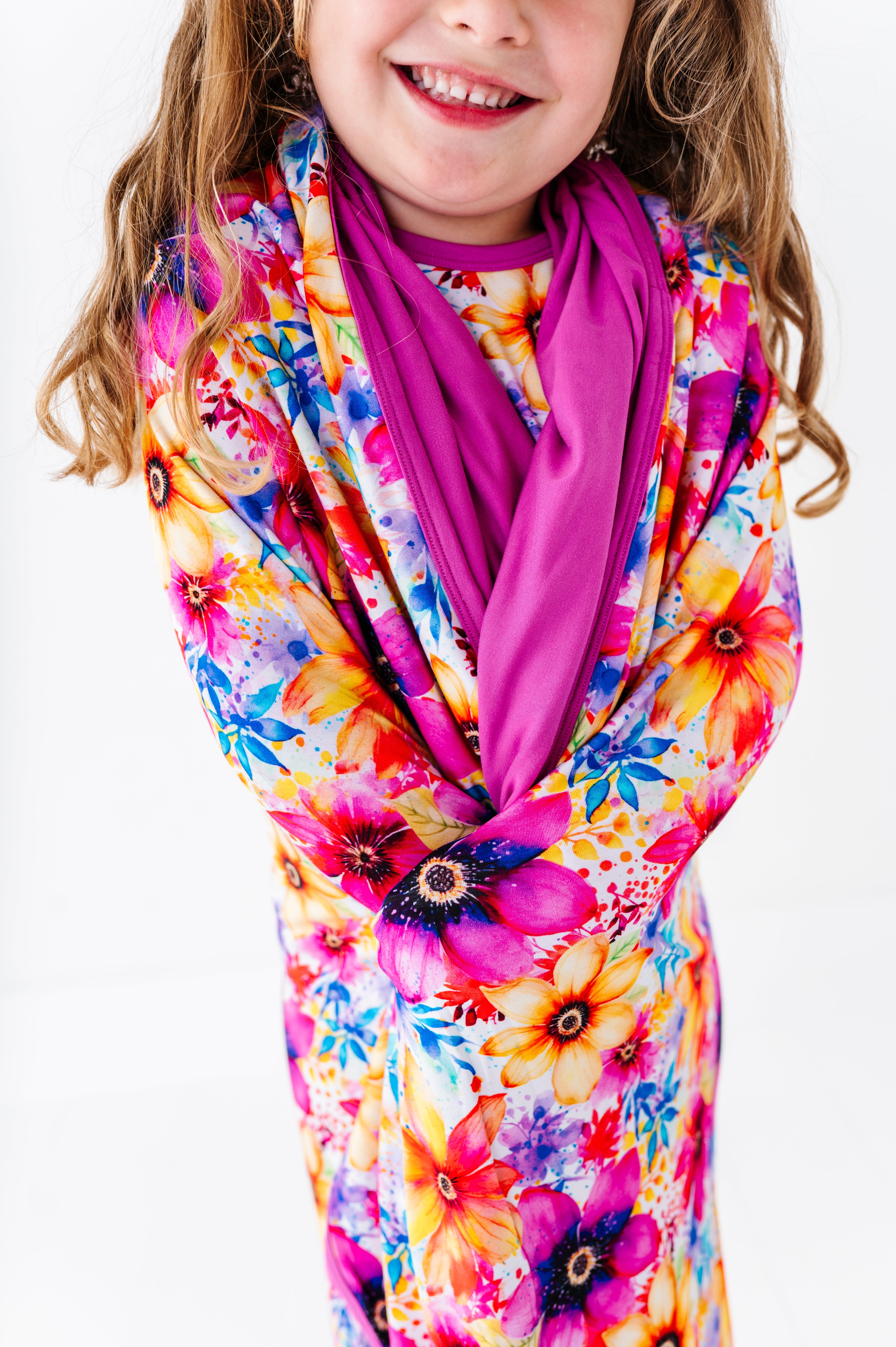 Painted Petals | Bamboo Double Layer Adult Blanket