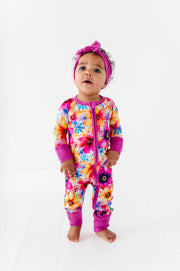 Painted Petals | Bamboo Zipper Pajamas