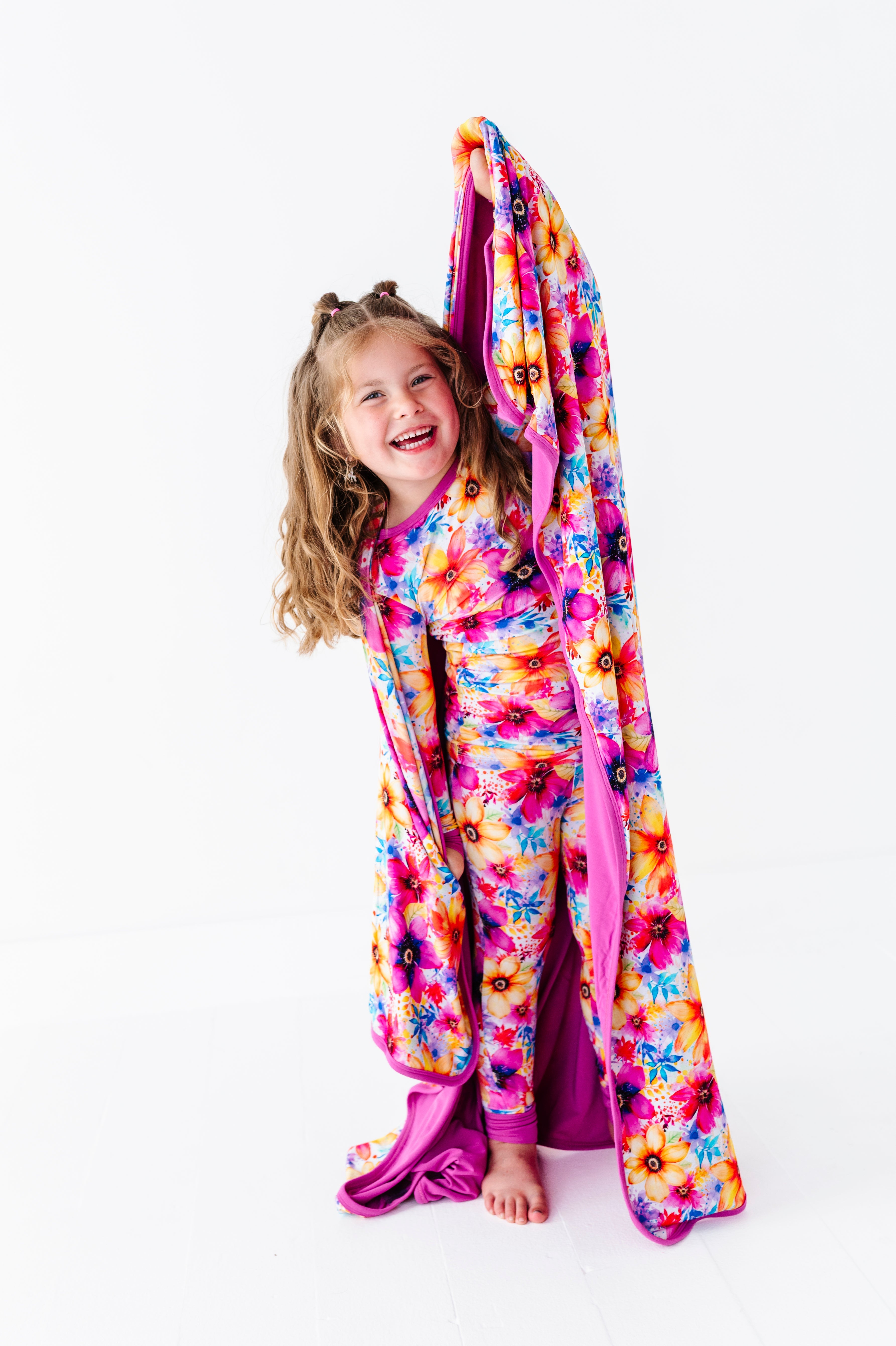 Painted Petals | Bamboo Double Layer Toddler Blanket