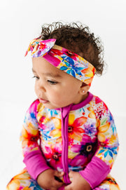Painted Petals | Bamboo Headband Bow