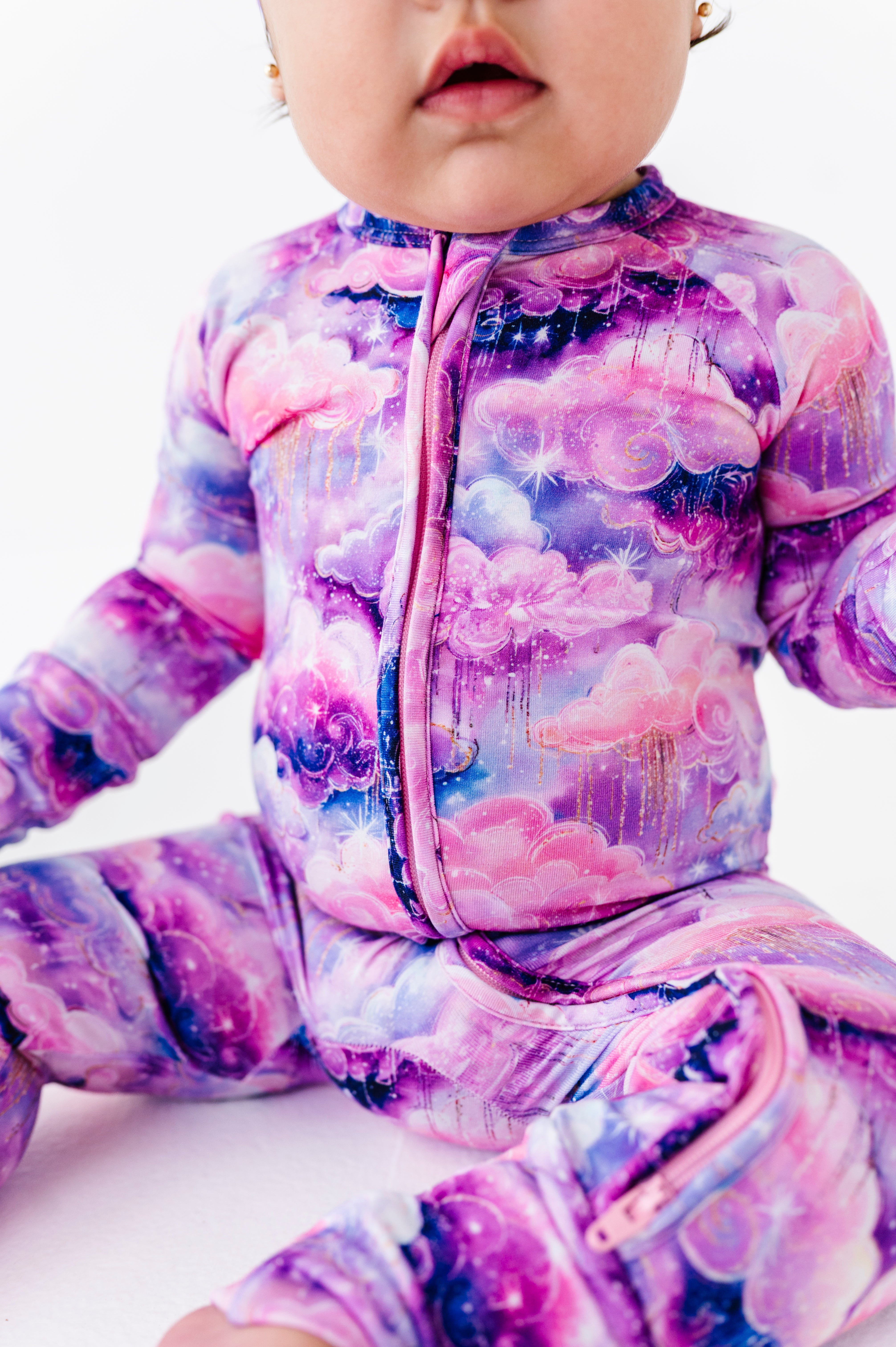 Shimmer Clouds | Bamboo Zipper Pajamas