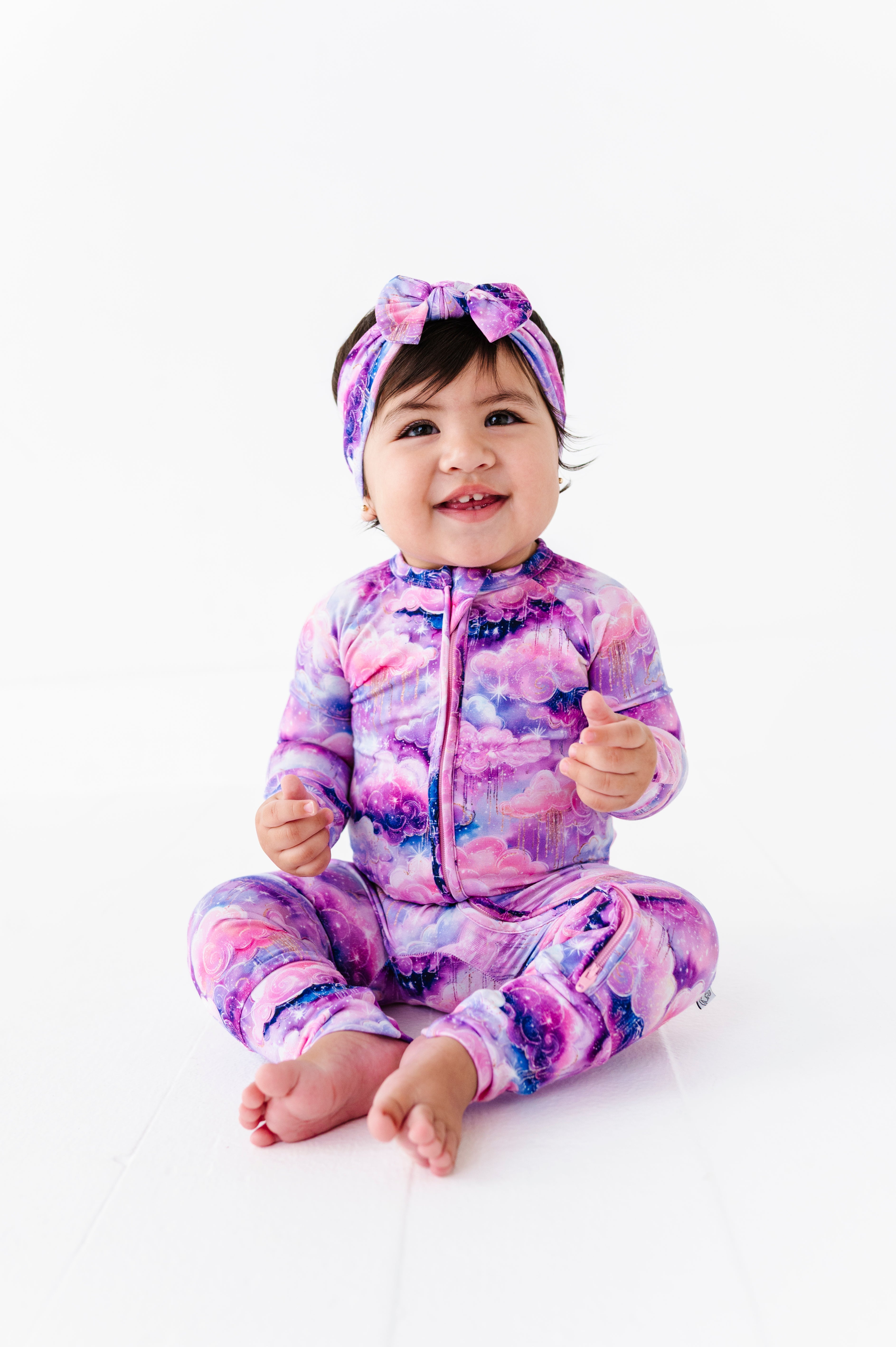 Shimmer Clouds | Bamboo Zipper Pajamas