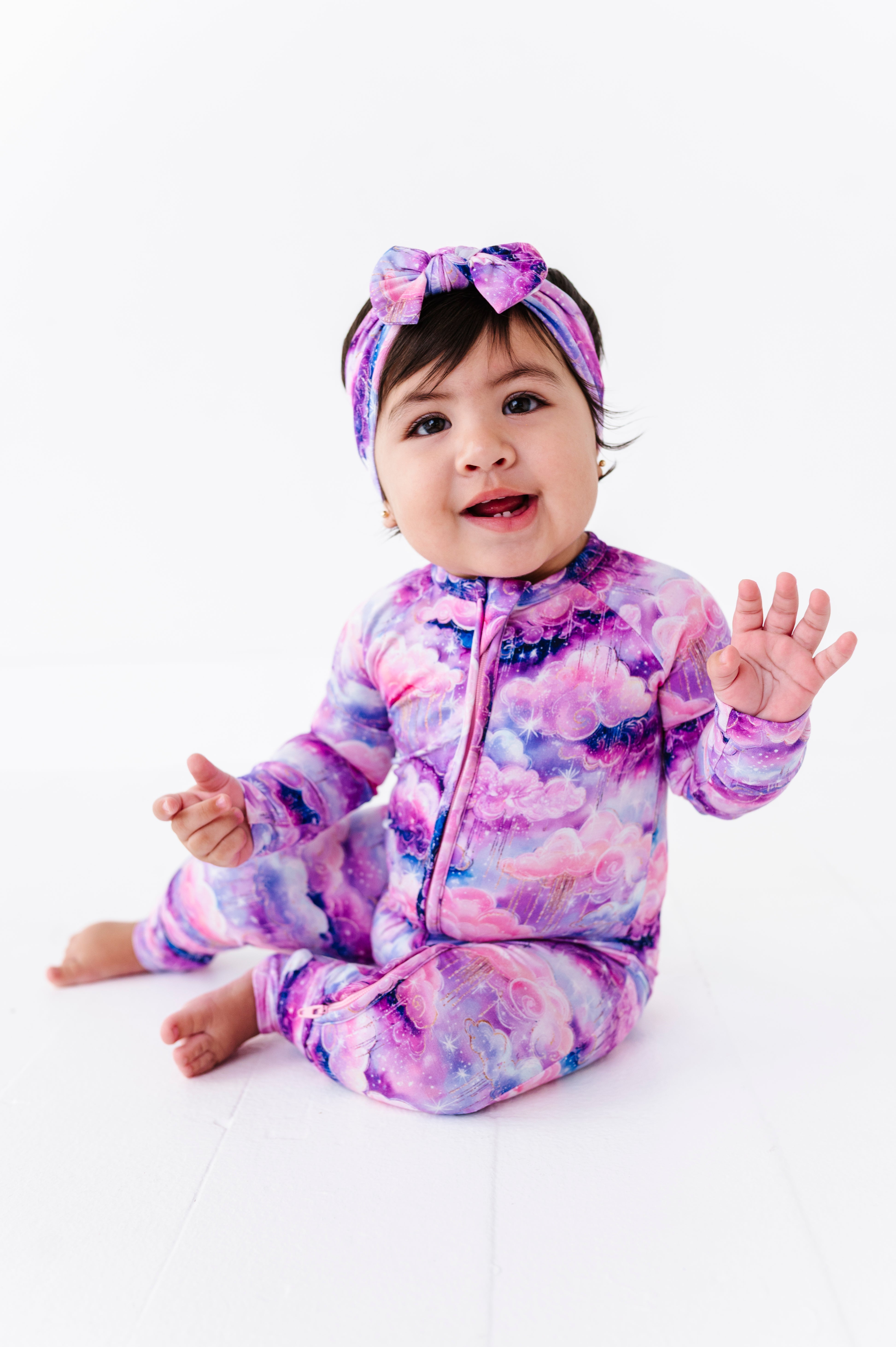 Shimmer Clouds | Bamboo Zipper Pajamas