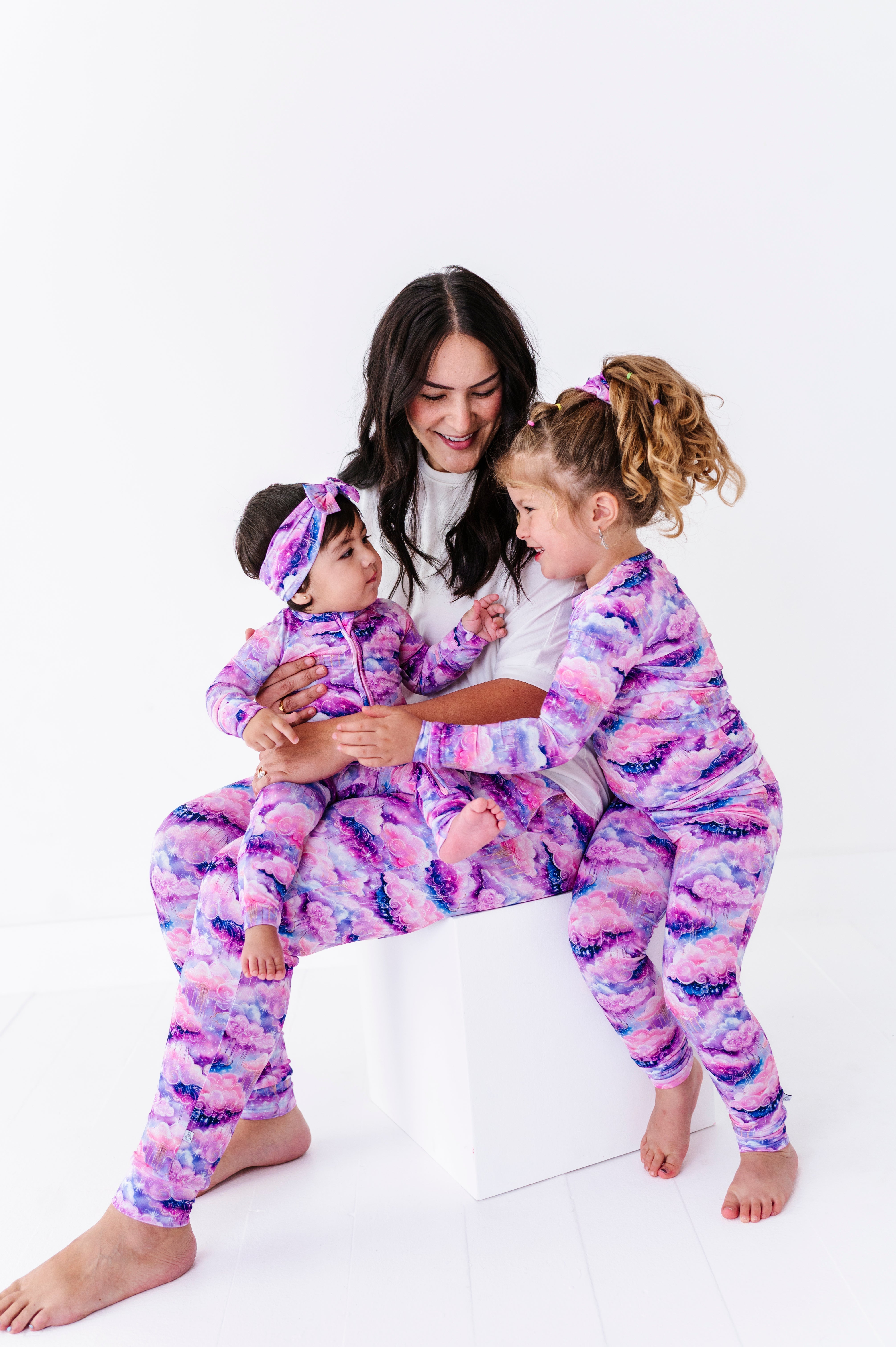 Shimmer Clouds | Bamboo Zipper Pajamas
