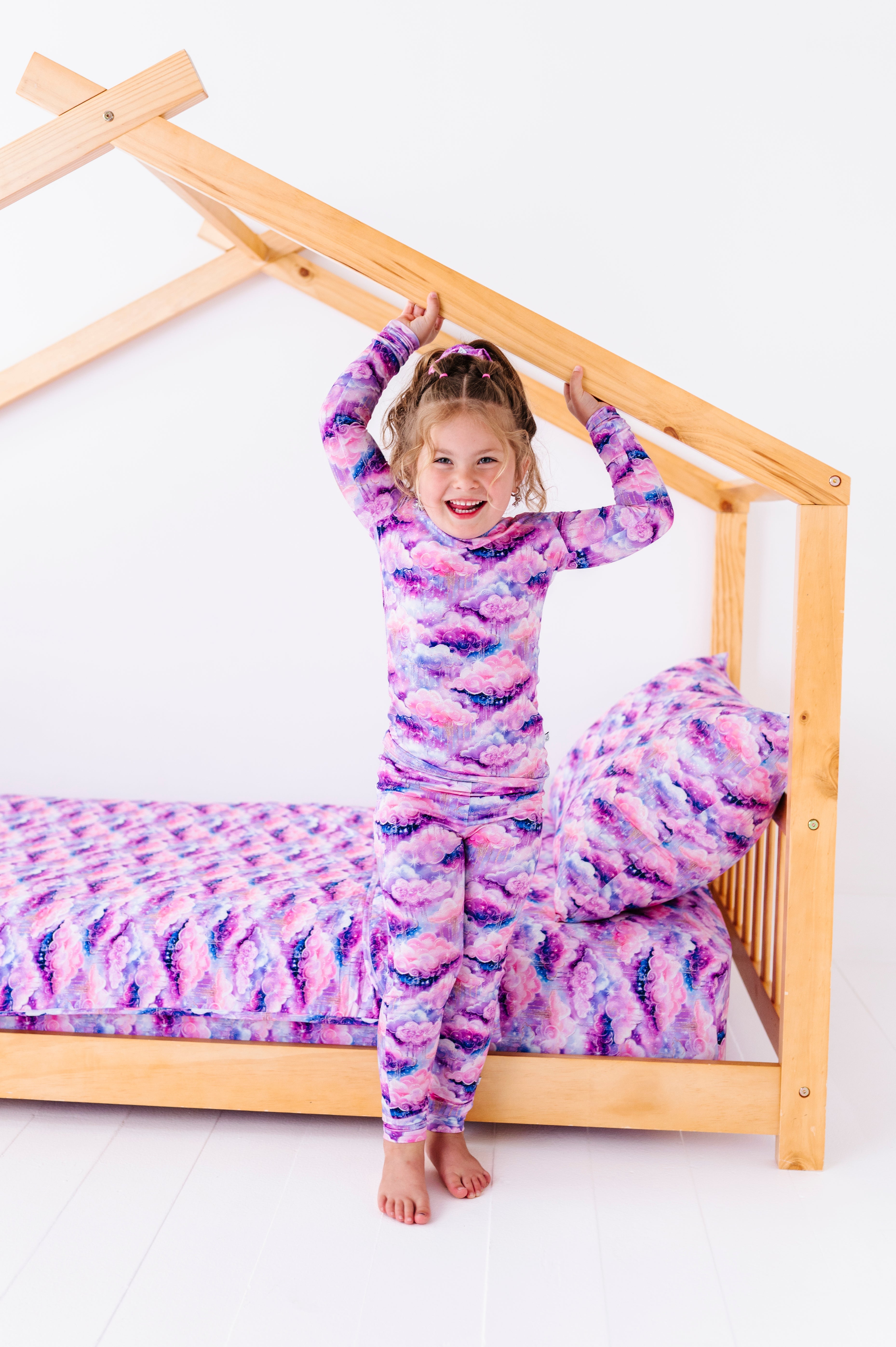 Shimmer Clouds | Bamboo Double Layer Toddler Blanket