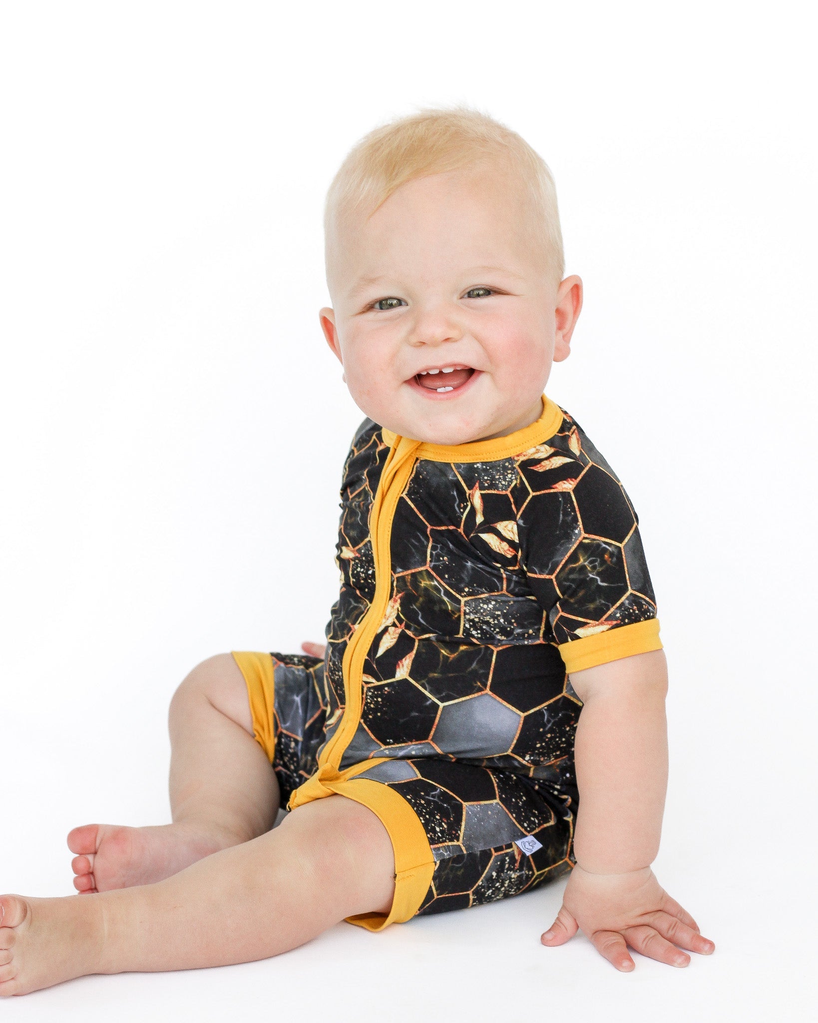 Midnight Honey | Bamboo Shorty Zipper Romper - Baby, Infant & Toddler