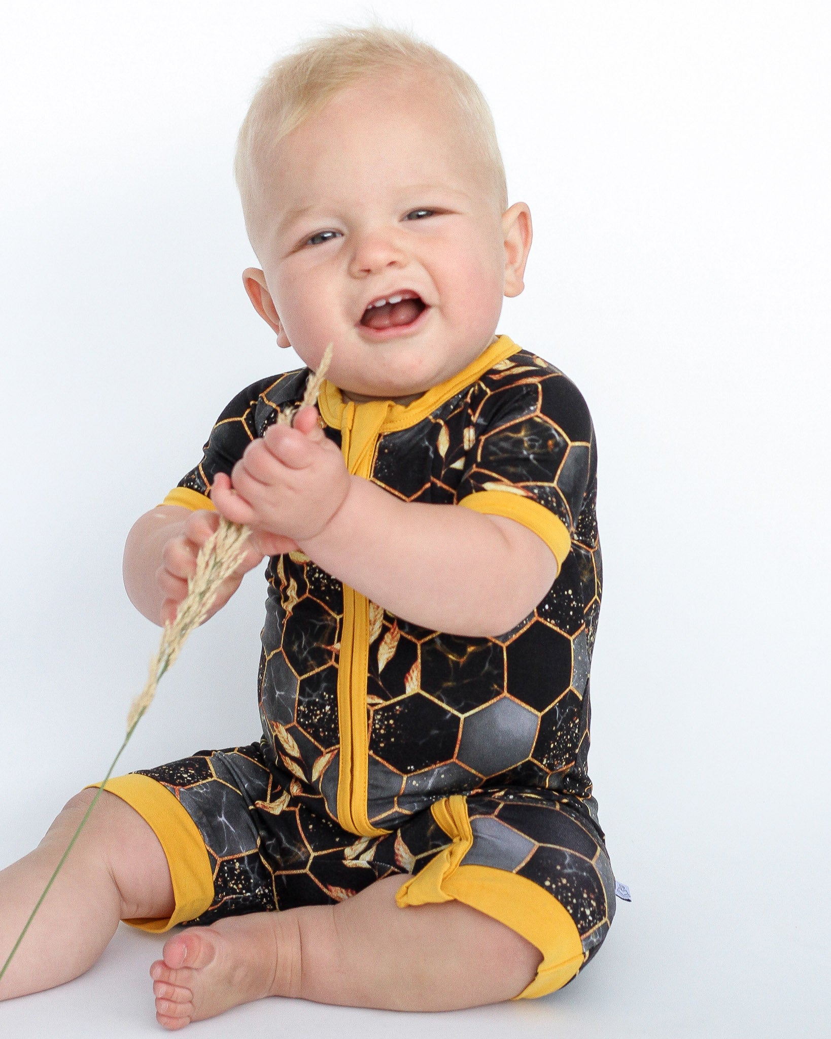 Midnight Honey | Bamboo Shorty Zipper Romper - Baby, Infant & Toddler