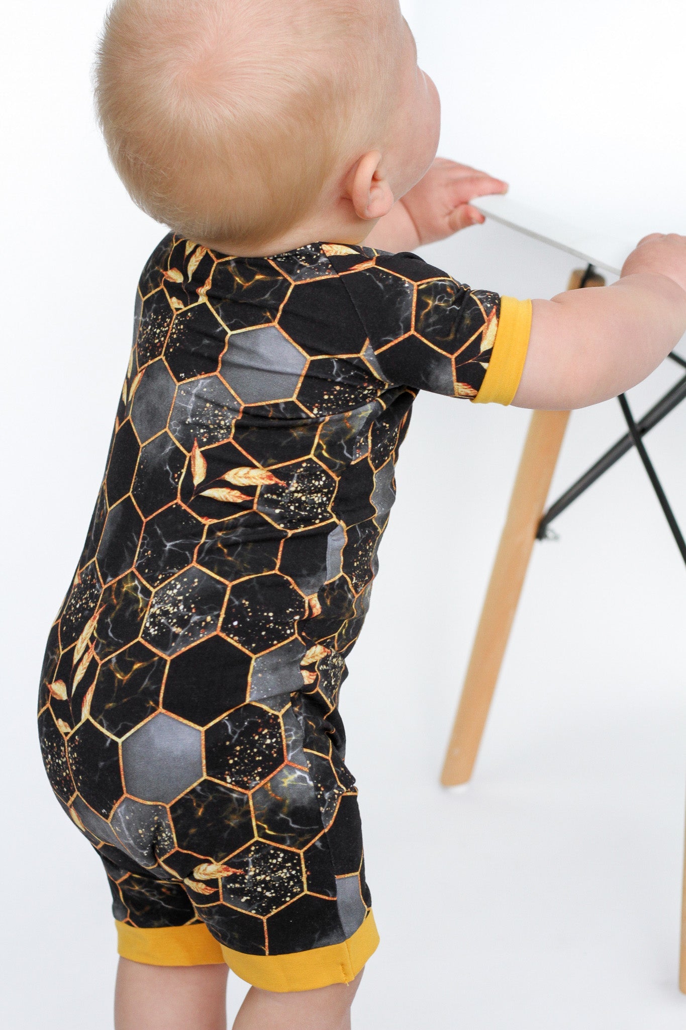 Midnight Honey | Bamboo Shorty Zipper Romper - Baby, Infant & Toddler