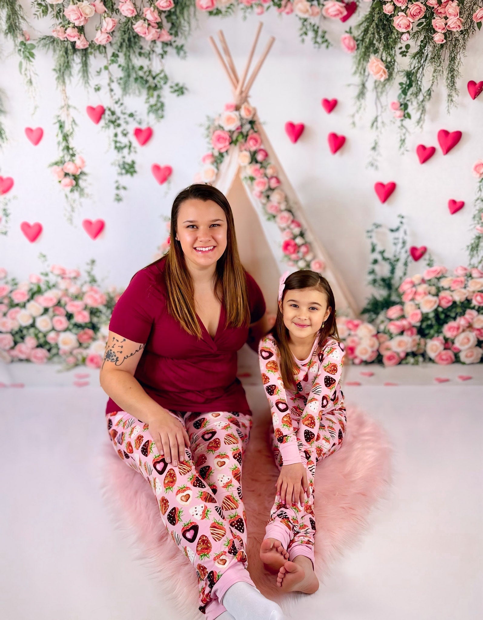 Sweet Strawberries | Bamboo Two-piece Pajamas