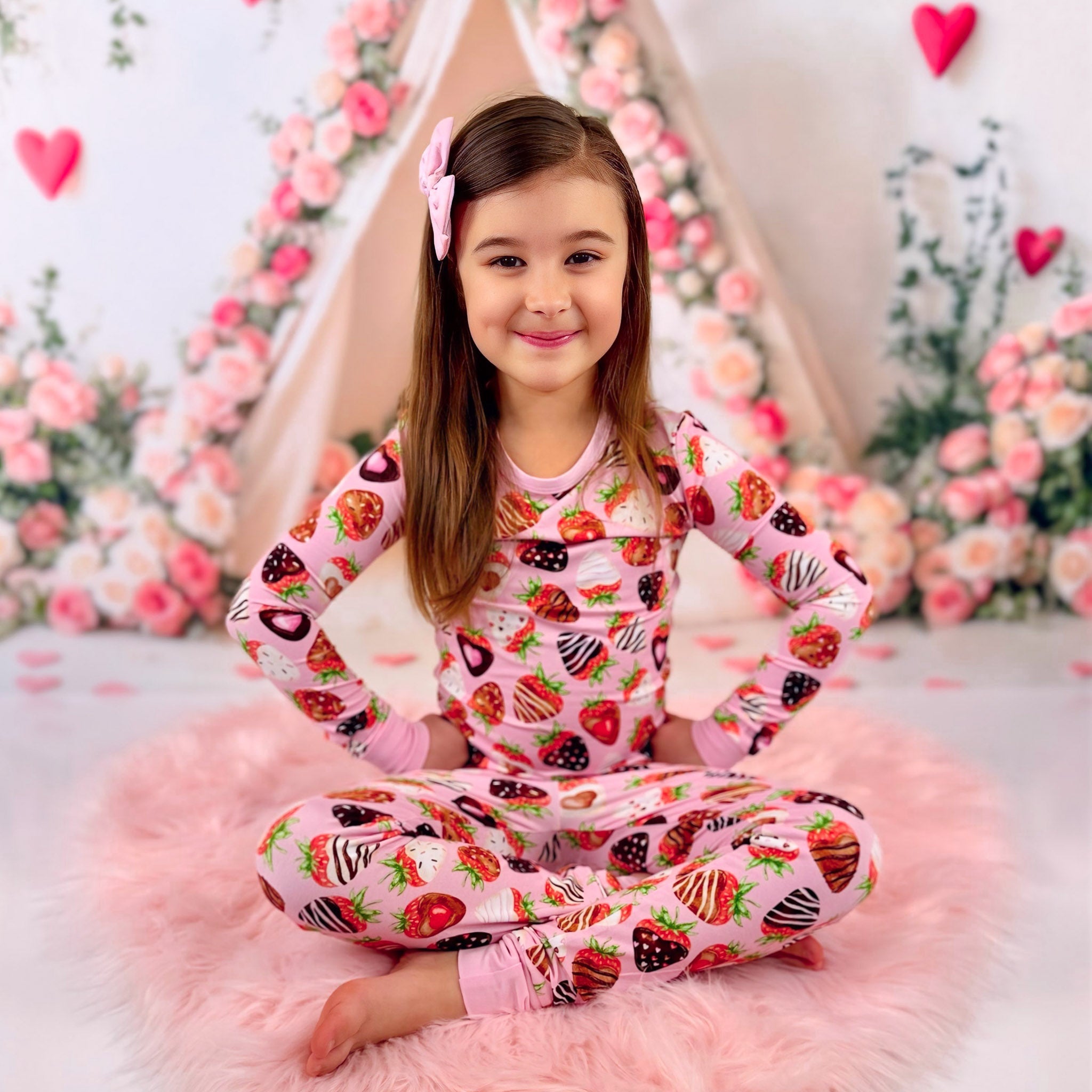 Sweet Strawberries | Bamboo Two-piece Pajamas