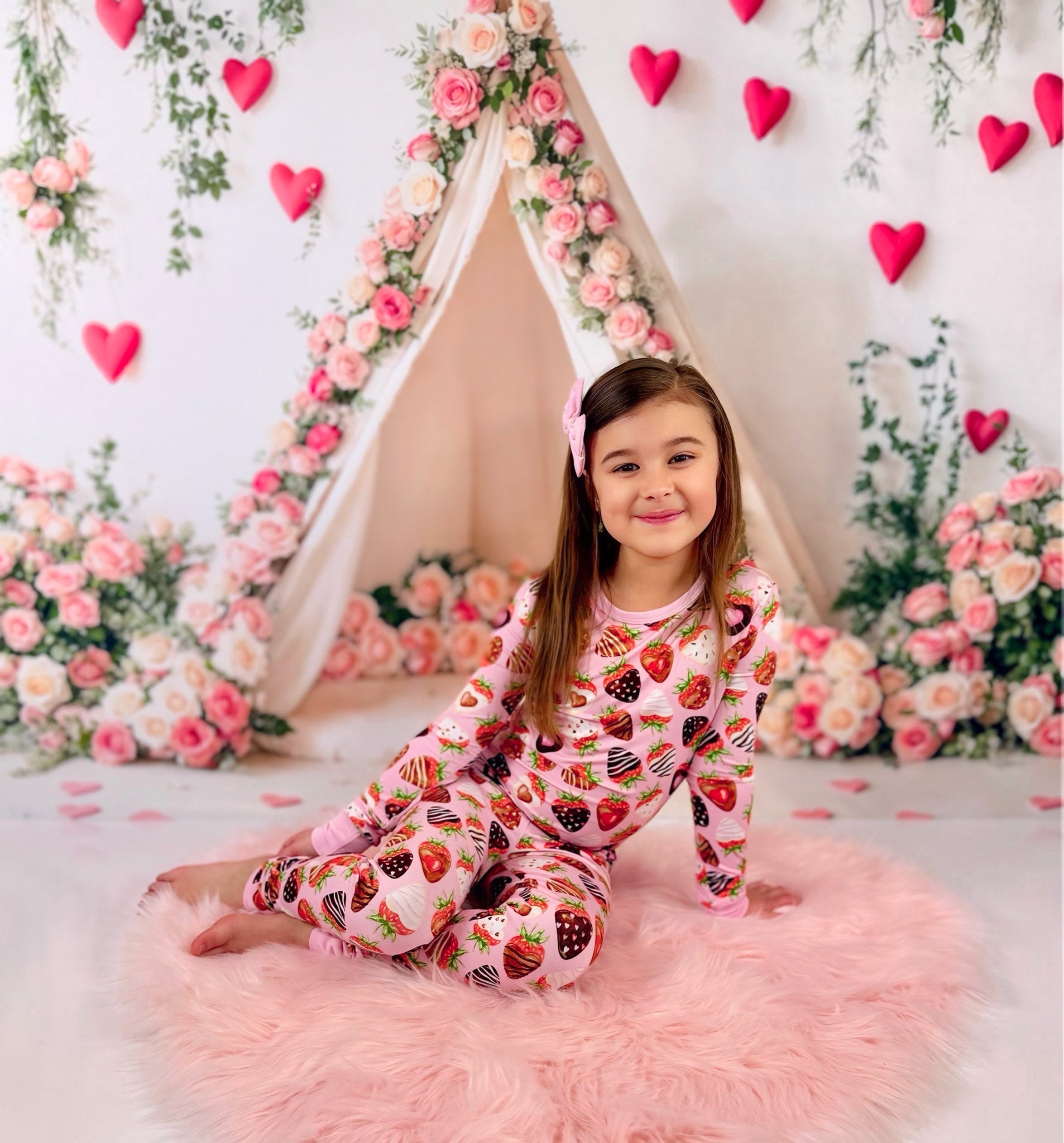 Sweet Strawberries | Bamboo Two-piece Pajamas