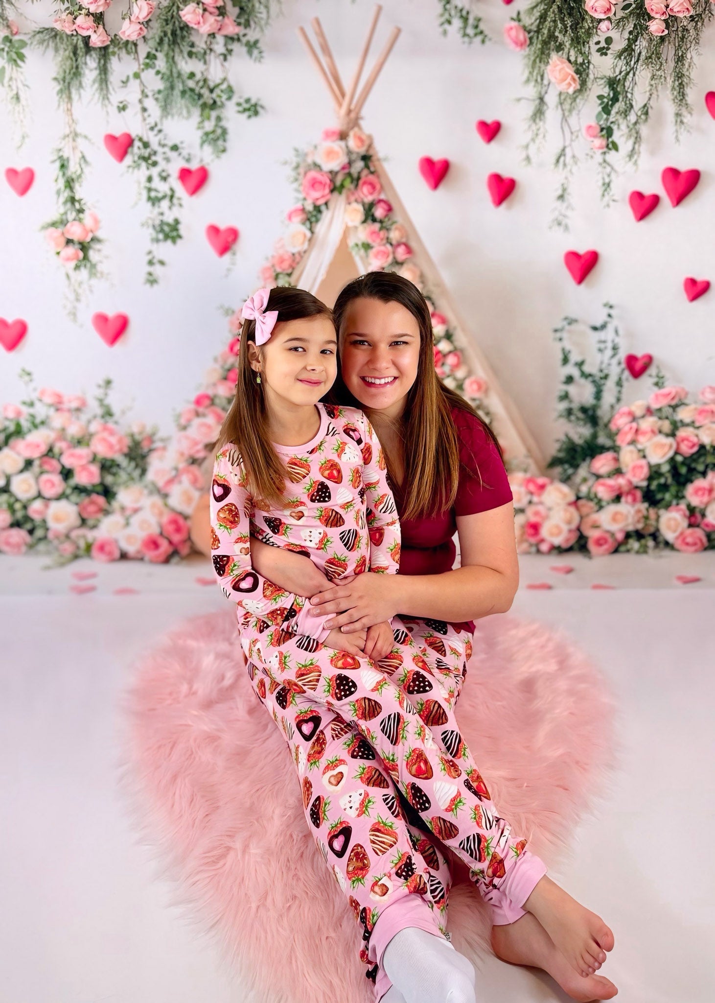 Sweet Strawberries | Bamboo Two-piece Pajamas