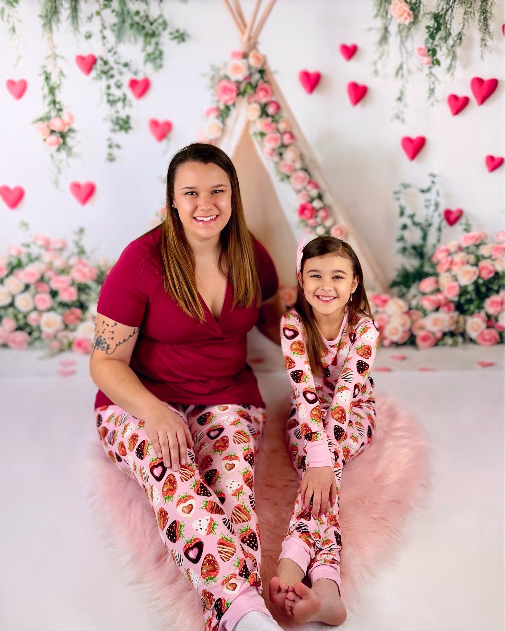 Sweet Strawberries | Bamboo Two-piece Pajamas