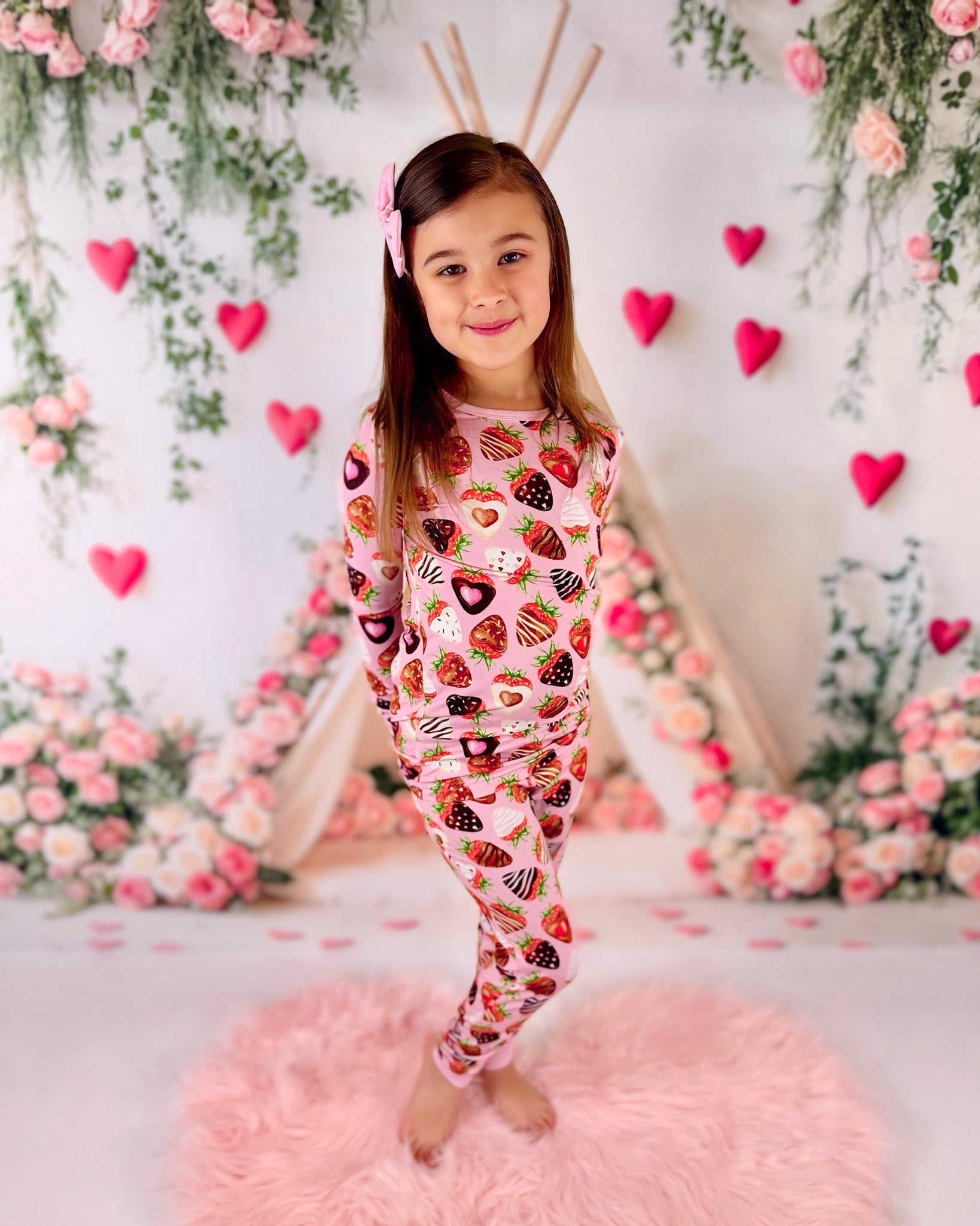 Sweet Strawberries | Bamboo Two-piece Pajamas