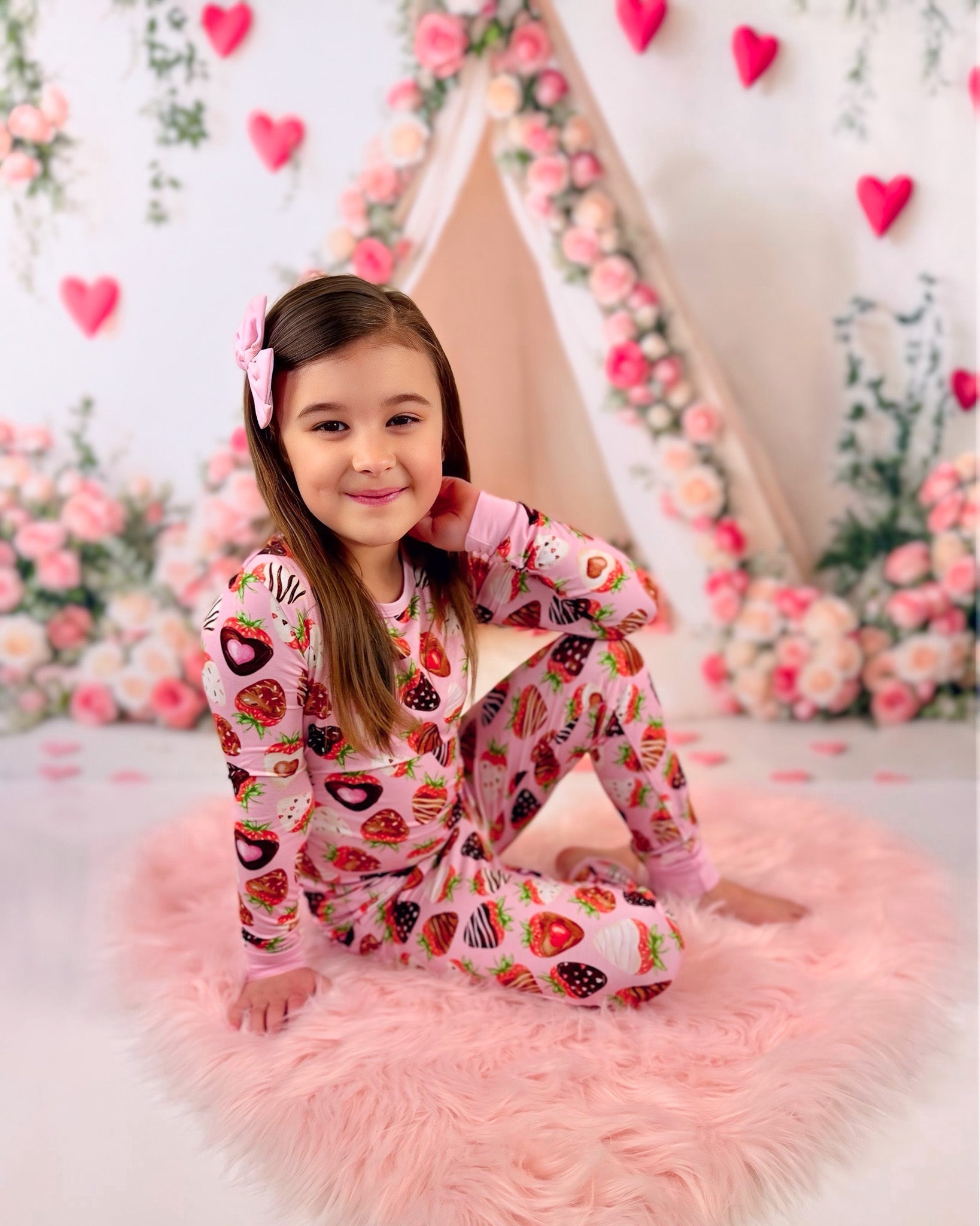 Sweet Strawberries | Bamboo Two-piece Pajamas