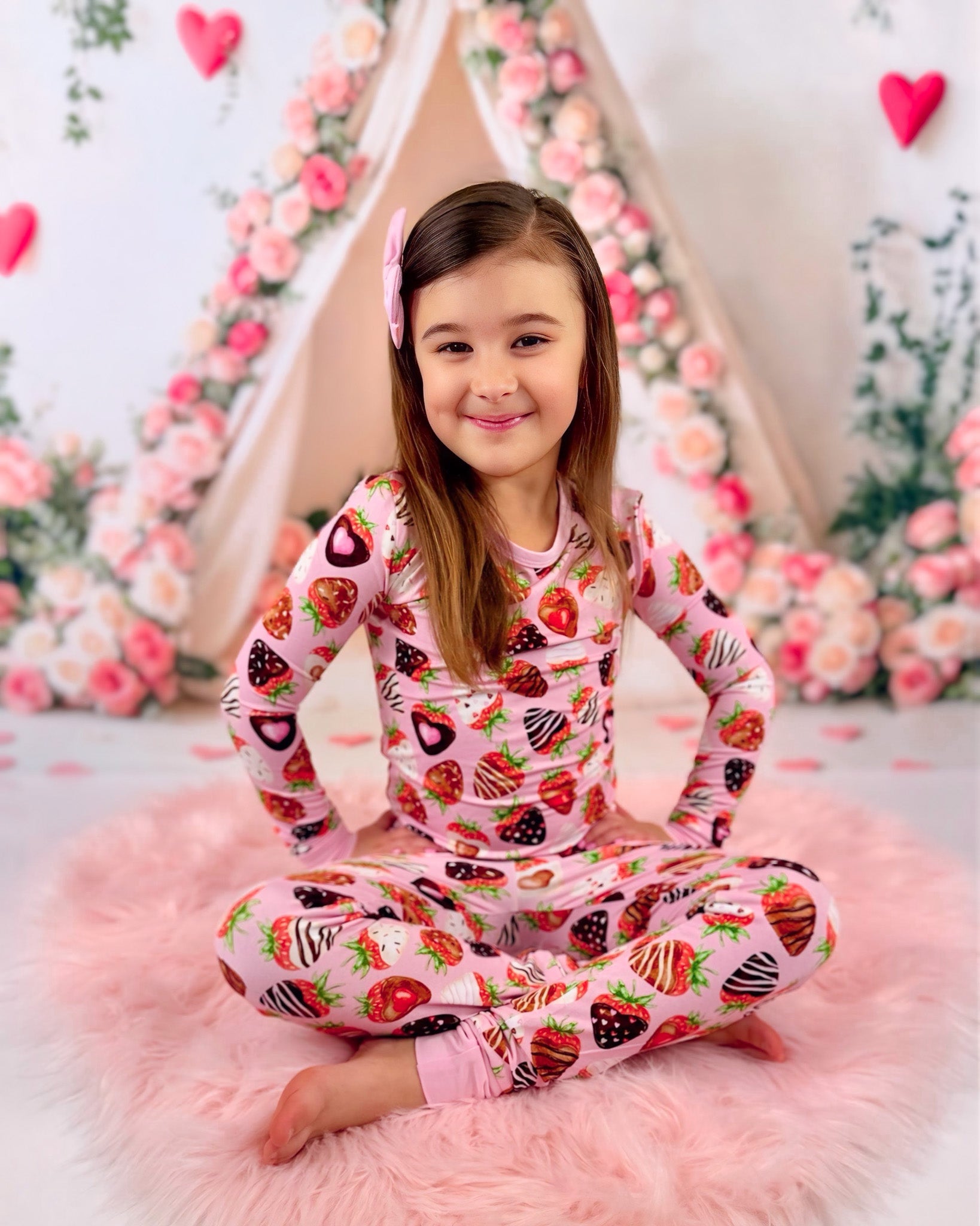 Sweet Strawberries | Bamboo Two-piece Pajamas