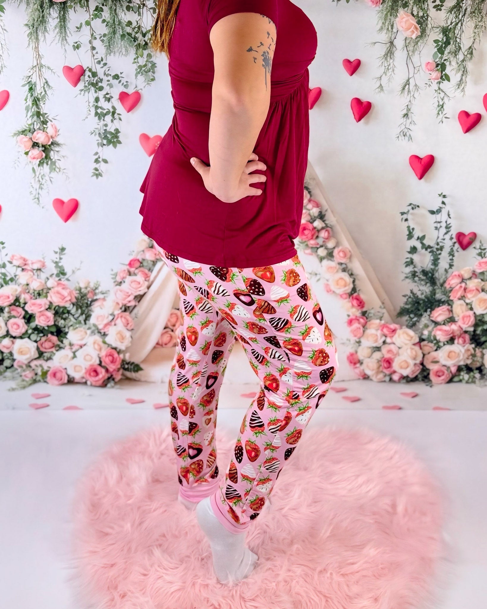 Sweet Strawberries | Women's Bamboo Joggers
