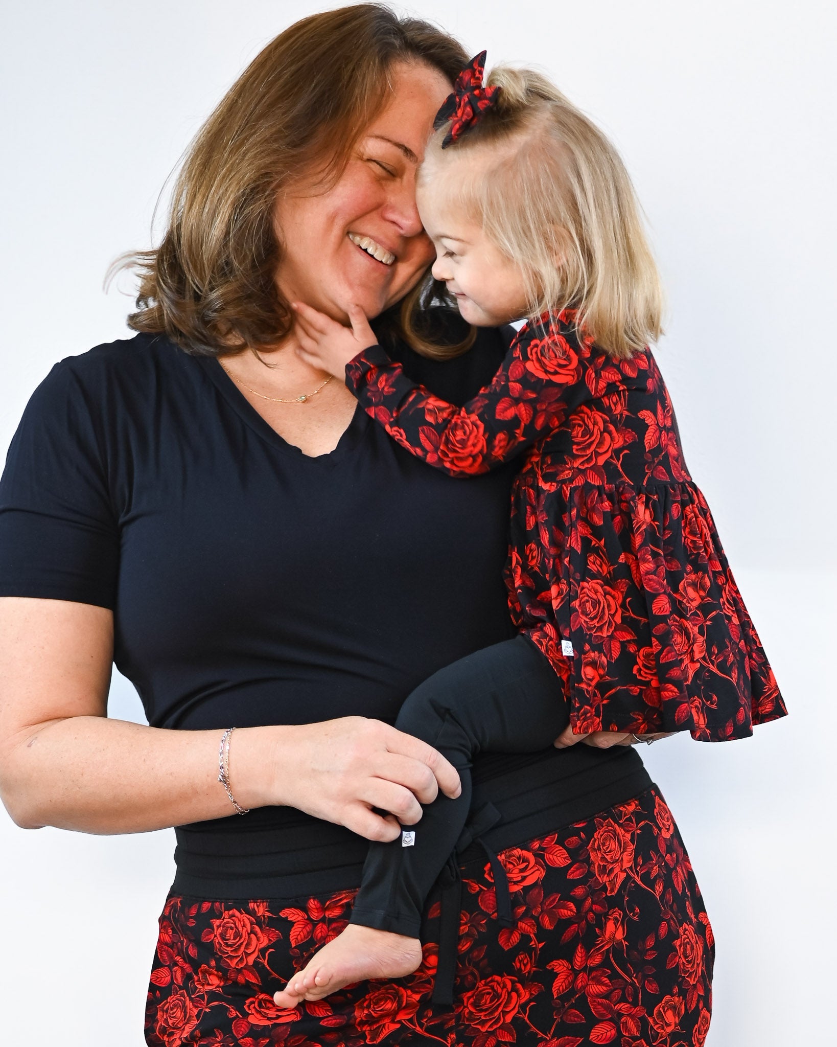 Midnight Roses | Bamboo Peplum & Leggings Set
