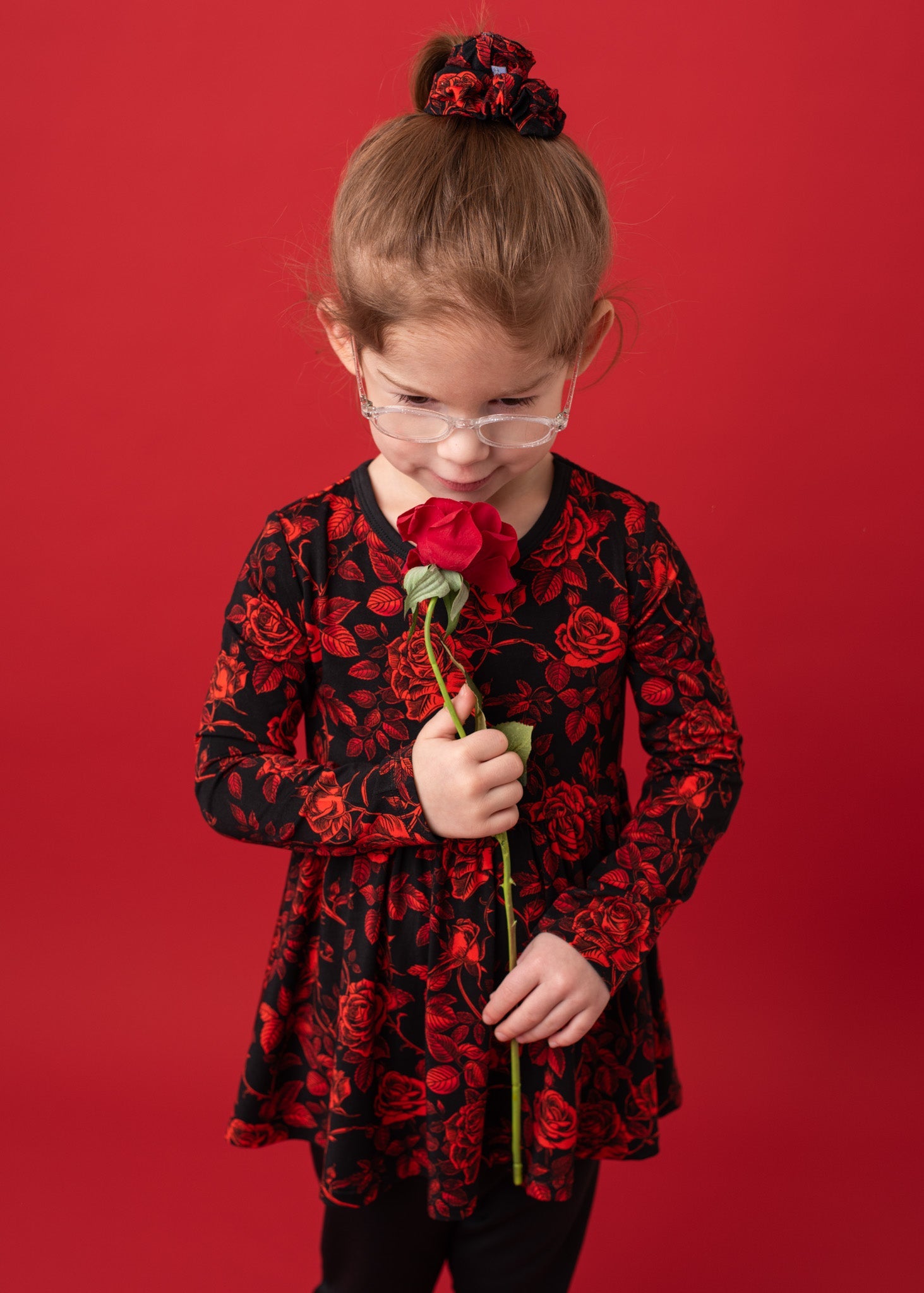 Midnight Roses | Bamboo Scrunchie