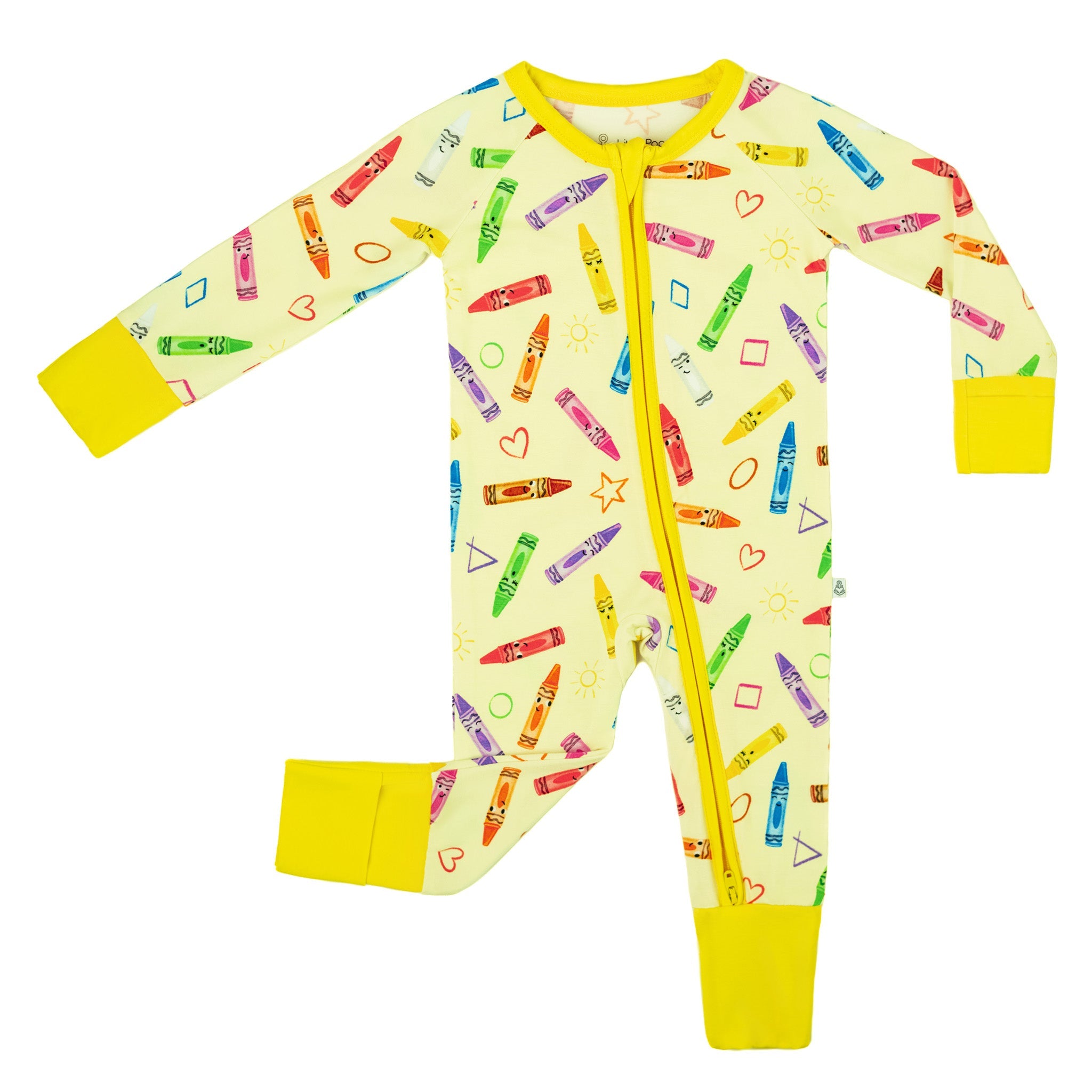 Crayon Crew | Convertible Bamboo Zipper Baby Pajamas