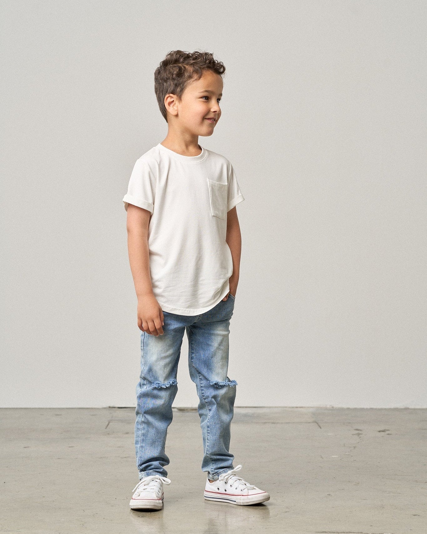Bamboo Pocket Tee - Off White
