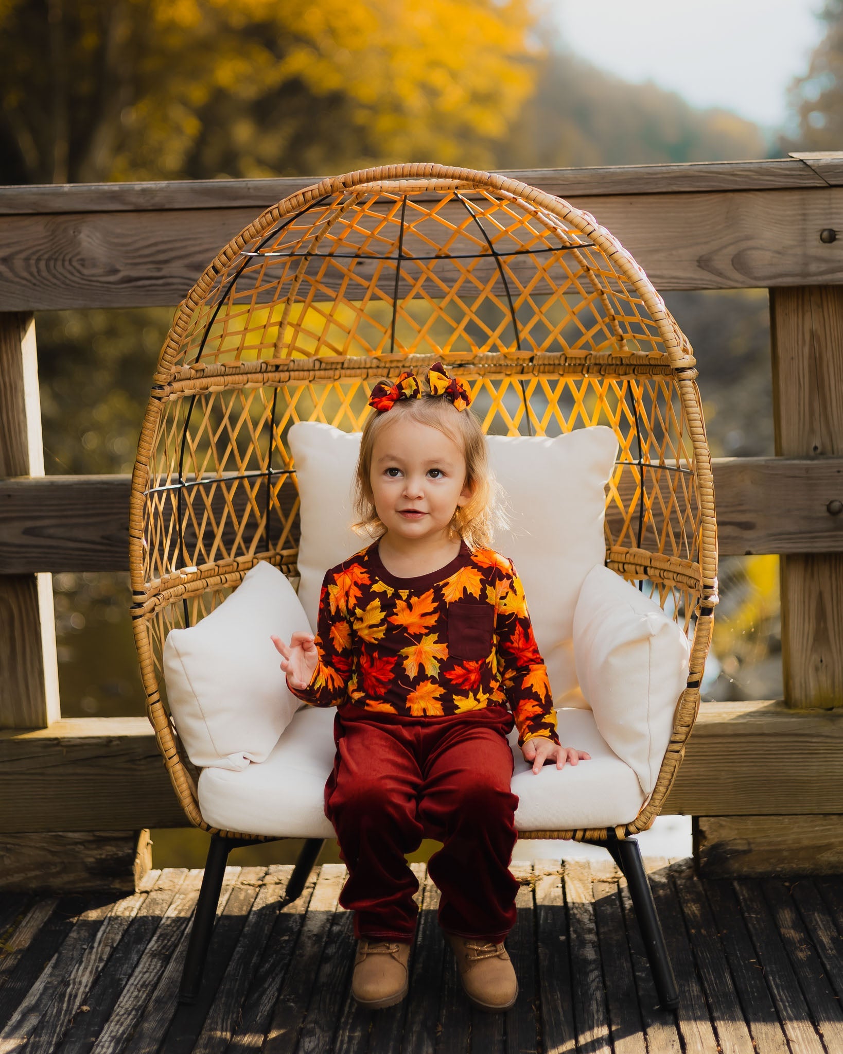 Autumn Leaves | Bamboo Toddler & Kids Pocket T-shirt