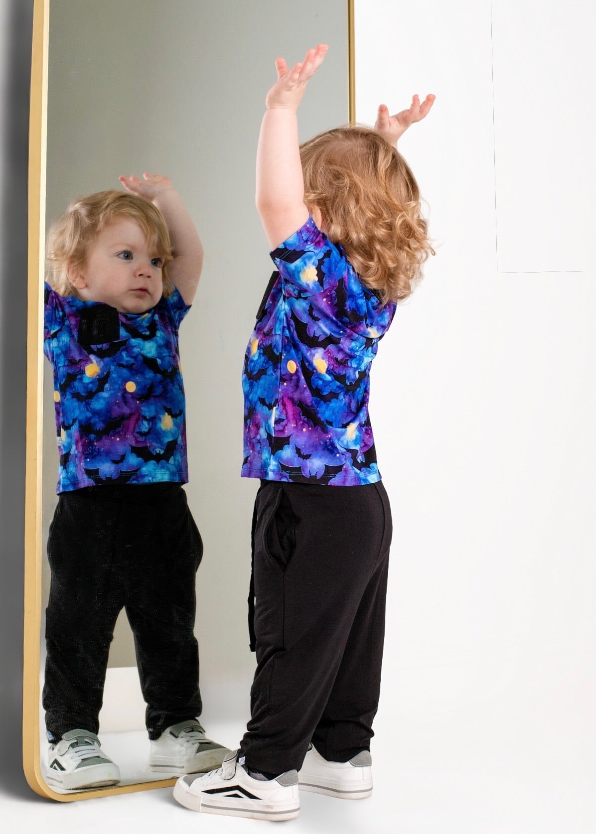 Halloween | Midnight Bats | Bamboo Toddler & Kids Pocket Tee & Jogger Pants Set