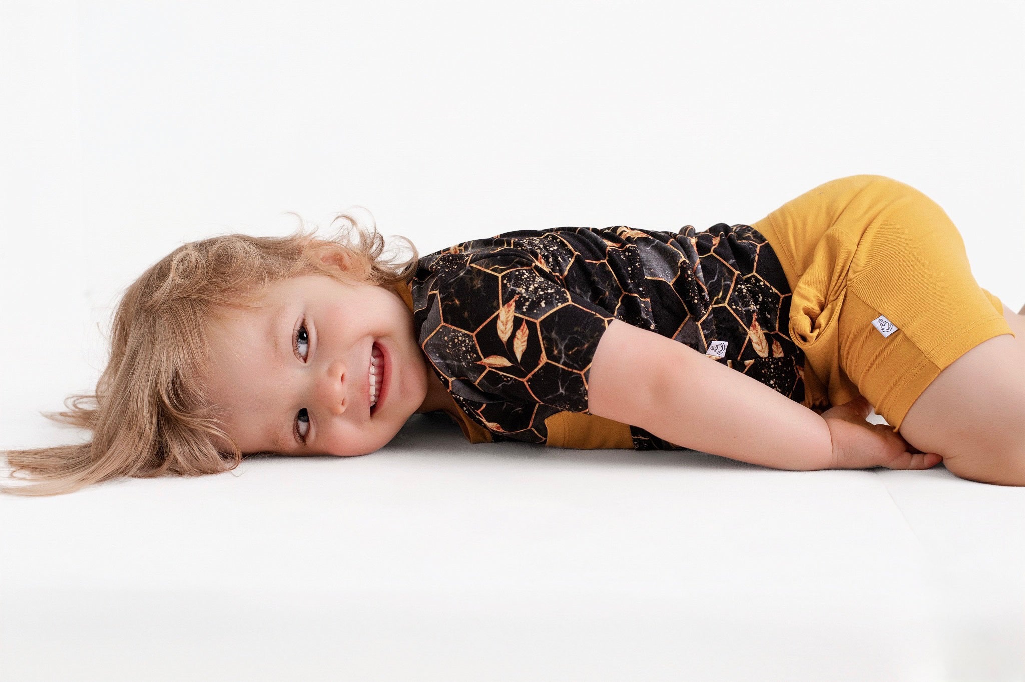 Midnight Honey | Bamboo Toddler & Kids Pocket Tee & Shorts Set