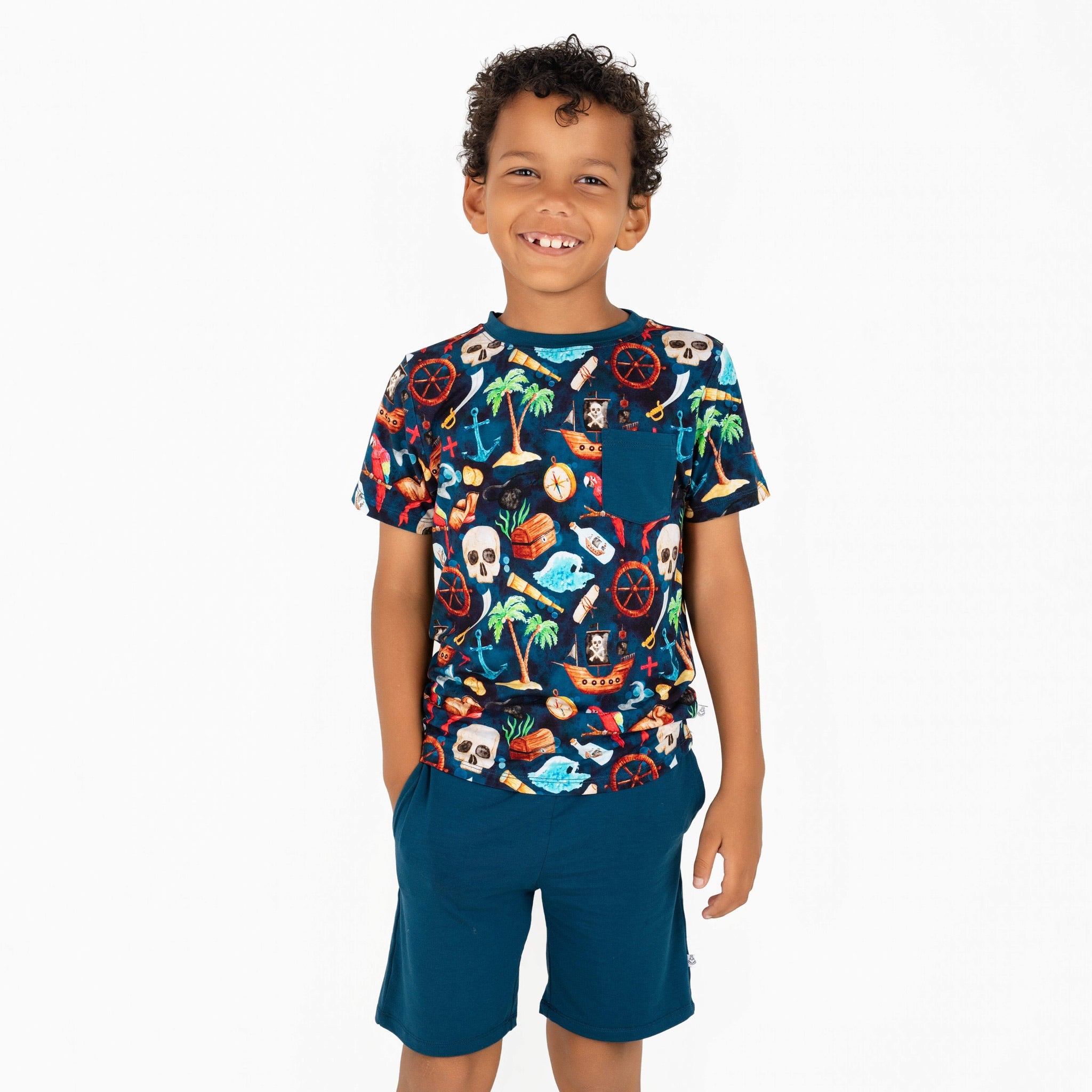 Ahoy Matey | Bamboo Toddler & Kids Pocket Tee & Shorts Set