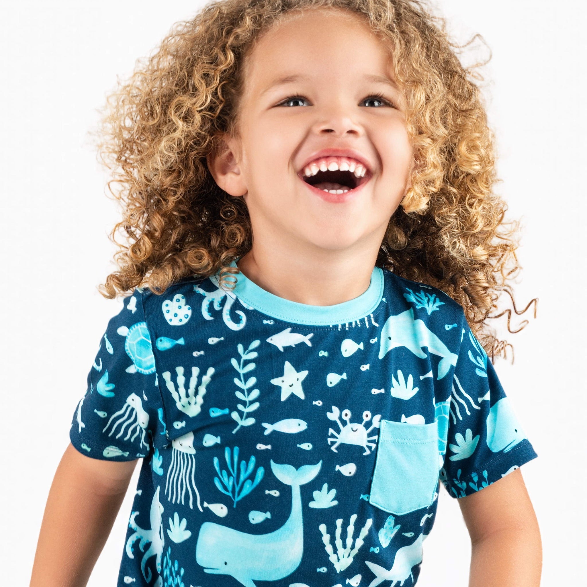 Ocean Pals | Bamboo Toddler & Kids Pocket Tee & Shorts Set