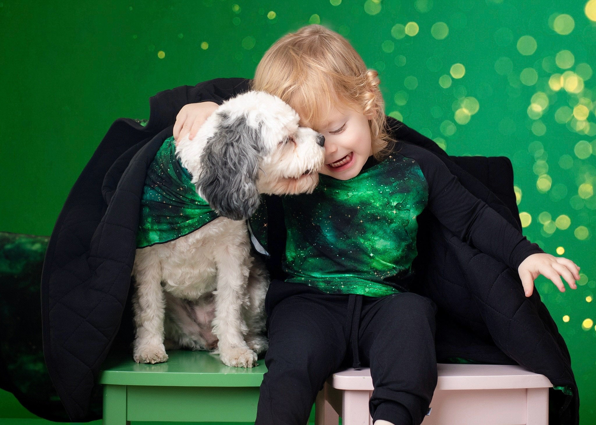 Wicked Cute | Green Galaxy Elixir | Bamboo Quilted Toddler Blanket