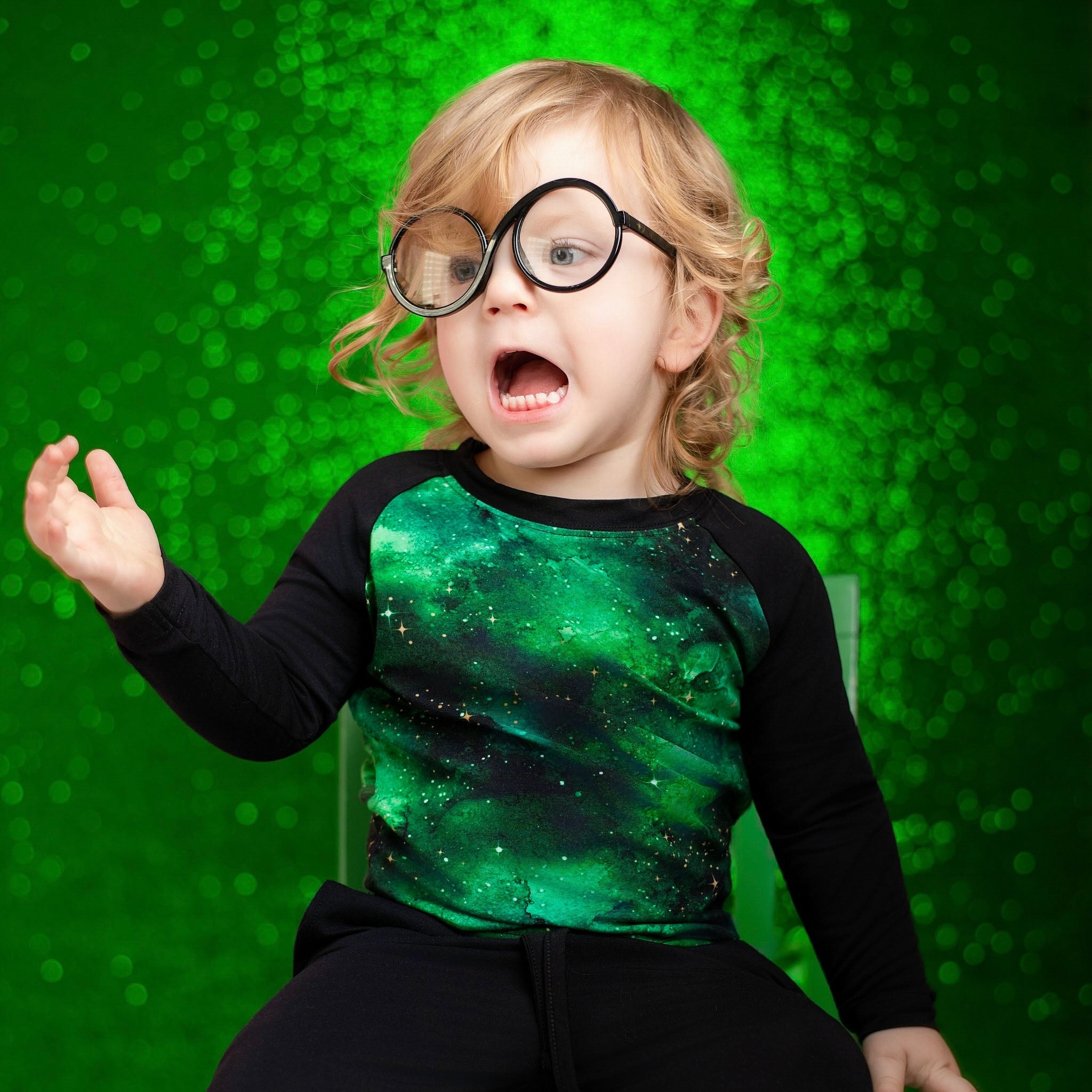 Wicked Cute | Green Galaxy Elixir | Bamboo Raglan Tee